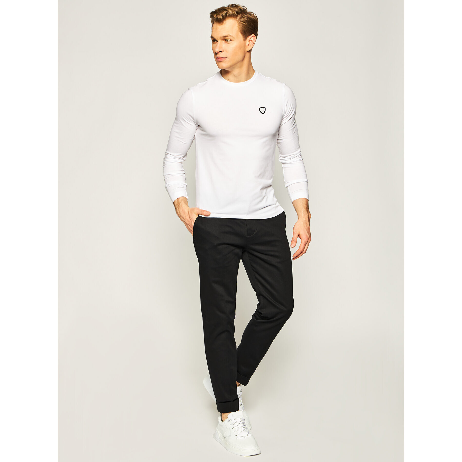 EA7 Emporio Armani Тениска с дълъг ръкав 8NPTL9 PJ03Z 1100 Бял Slim Fit - Pepit.bg