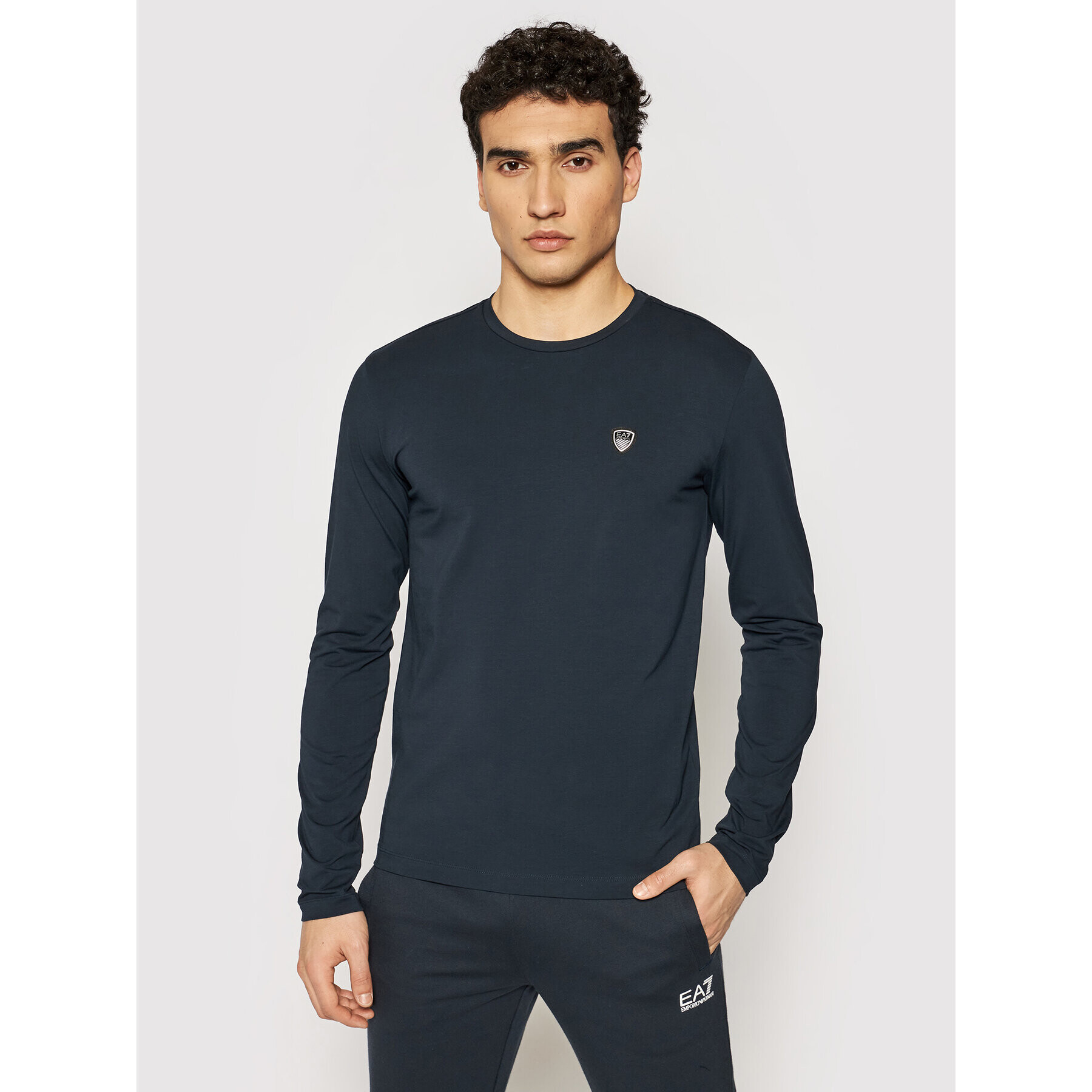 EA7 Emporio Armani Тениска с дълъг ръкав 8NPTL9 PJ03Z 1578 Тъмносин Slim Fit - Pepit.bg