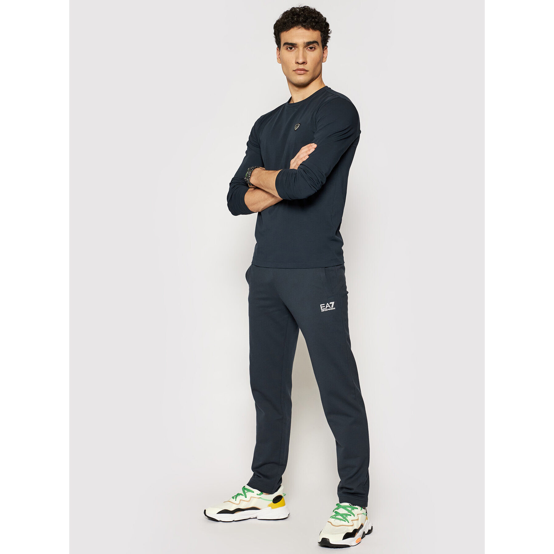 EA7 Emporio Armani Тениска с дълъг ръкав 8NPTL9 PJ03Z 1578 Тъмносин Slim Fit - Pepit.bg