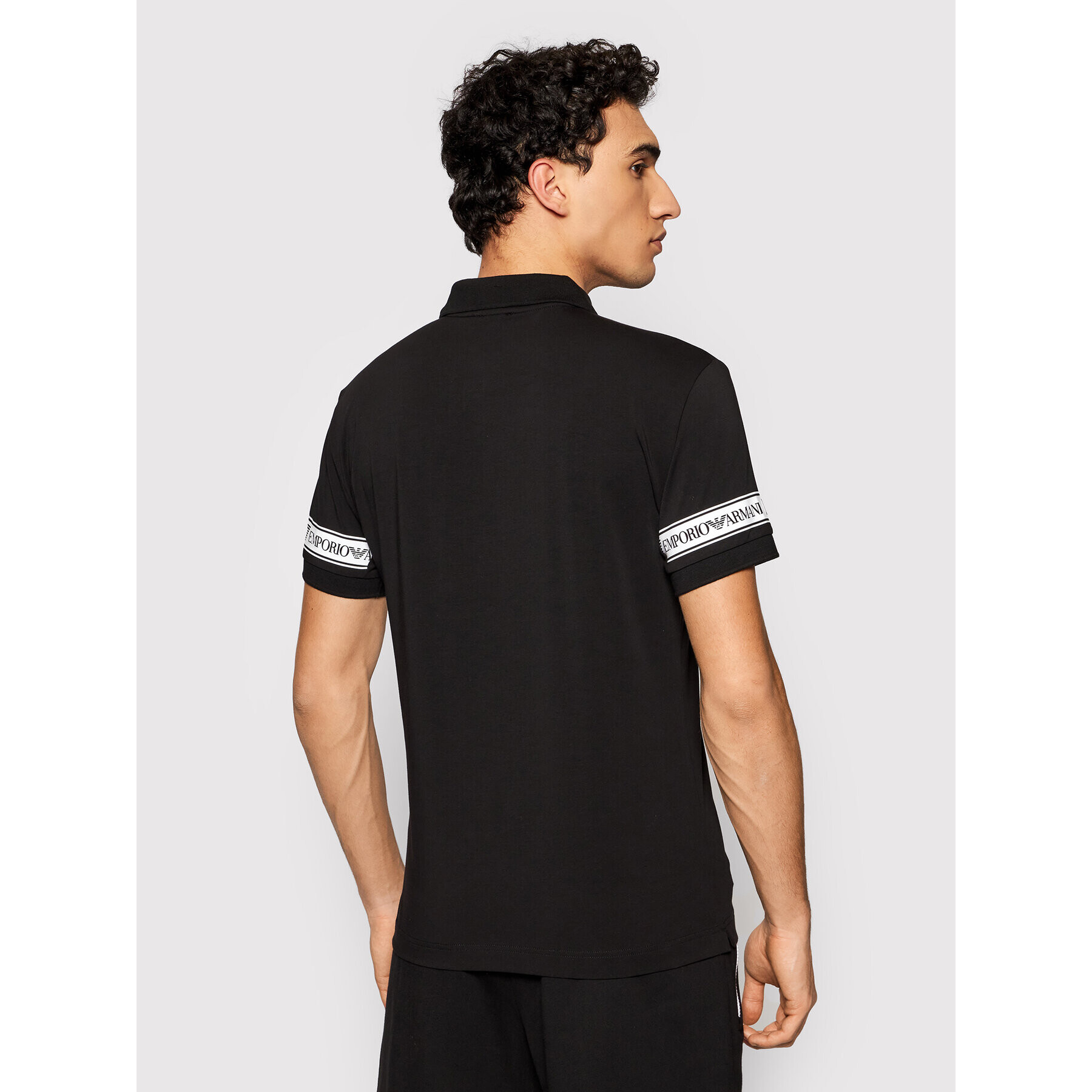 EA7 Emporio Armani Тениска с яка и копчета 3KPF04 PJ03Z 1200 Черен Regular Fit - Pepit.bg