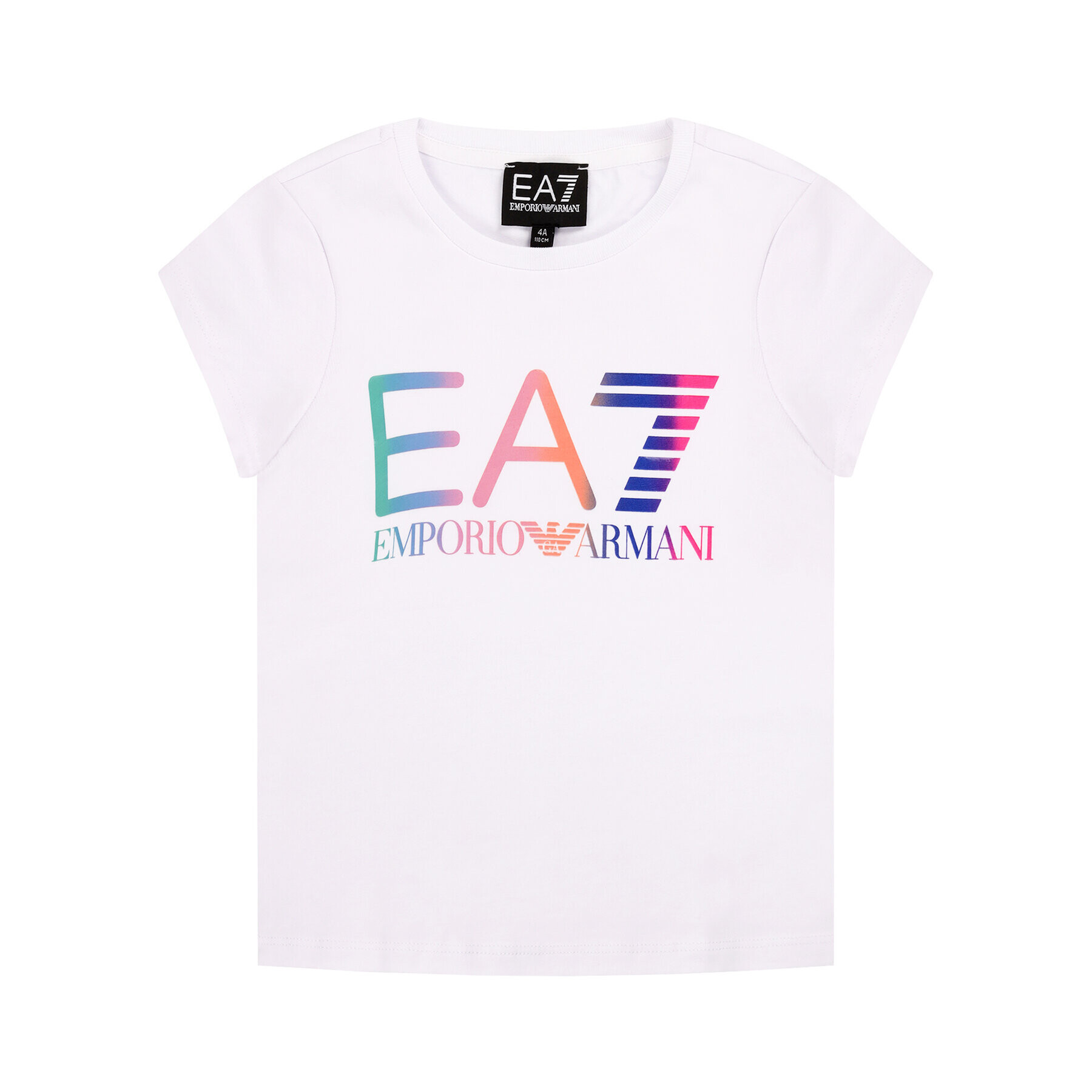 EA7 Emporio Armani Тишърт 3HFT57 FJT2Z 1100 Бял Regular Fit - Pepit.bg