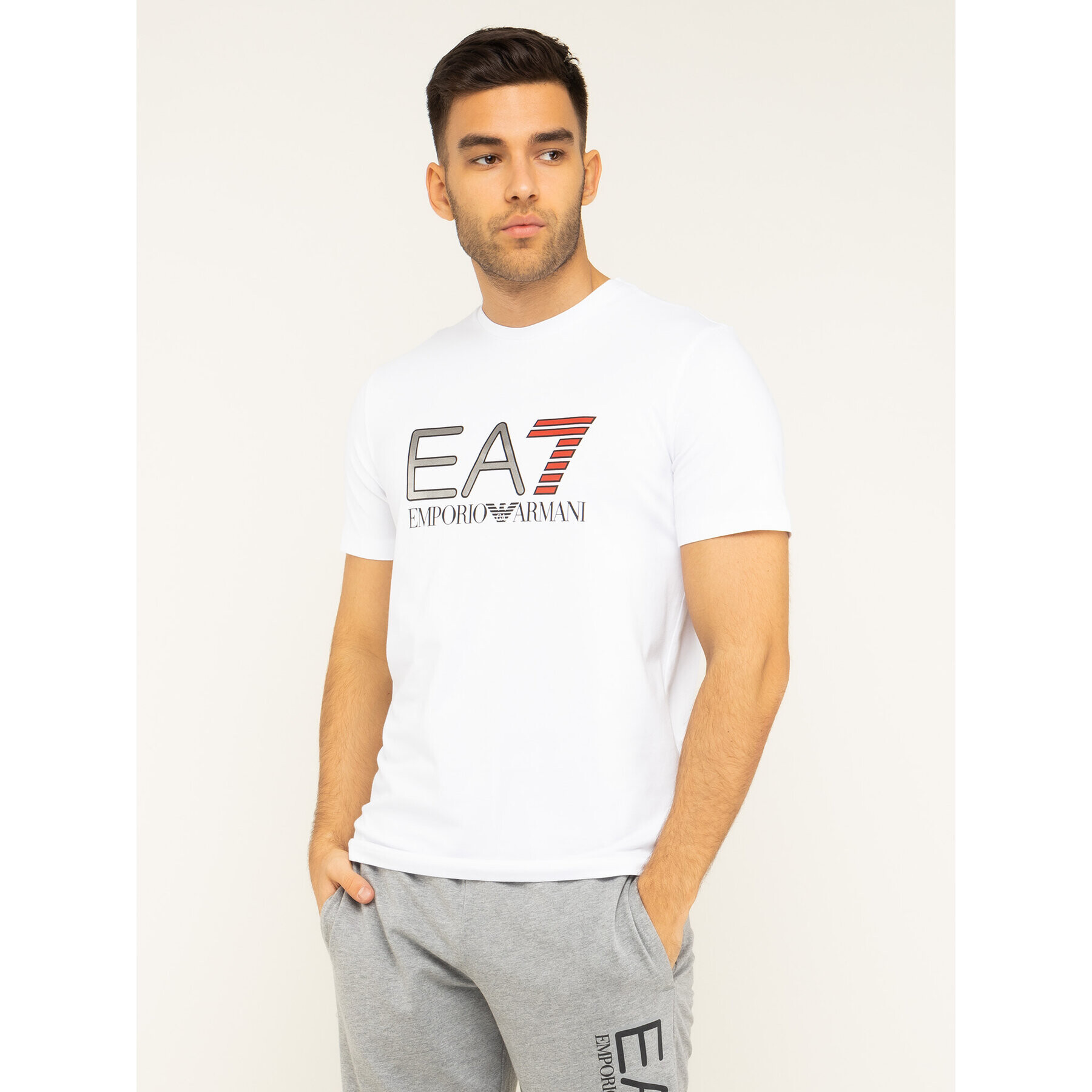 EA7 Emporio Armani Тишърт 3HPT05 PJ03Z 1100 Бял Regular Fit - Pepit.bg