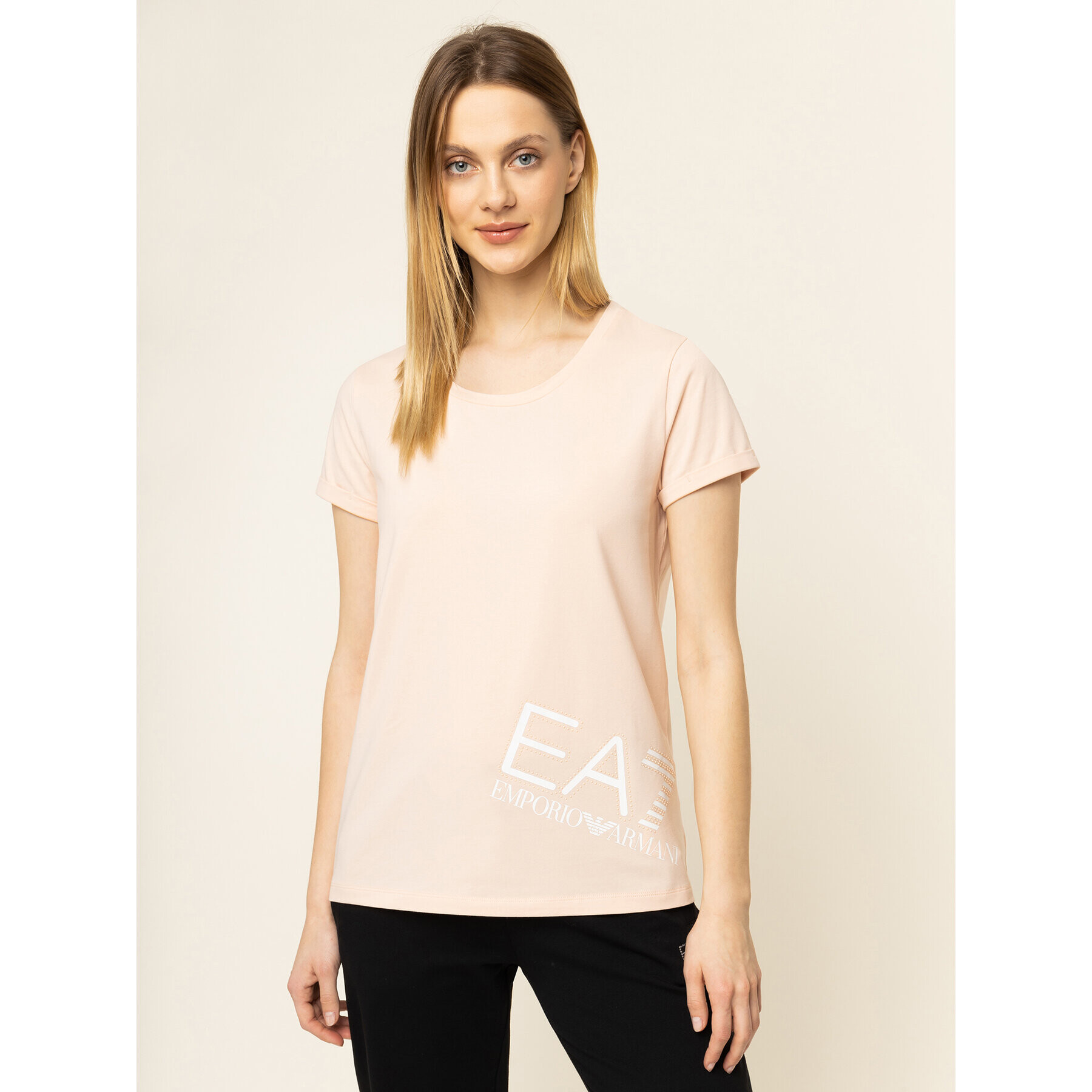 EA7 Emporio Armani Тишърт 3HTT02 TJ29Z 1690 Бежов Regular Fit - Pepit.bg