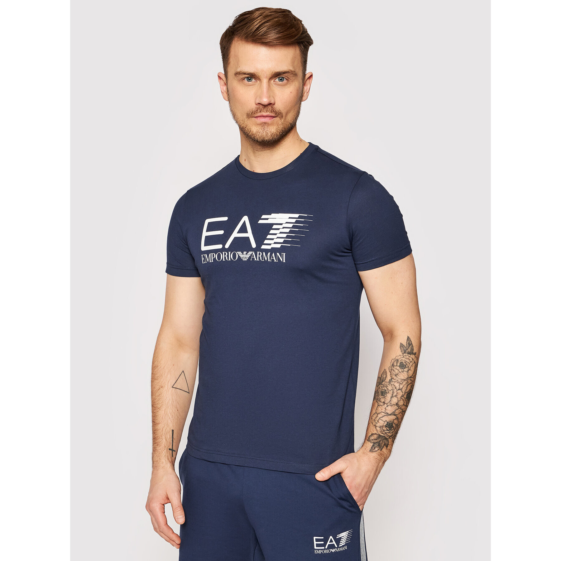 EA7 Emporio Armani Тишърт 3KPT39 PJ02Z 1554 Тъмносин Regular Fit - Pepit.bg