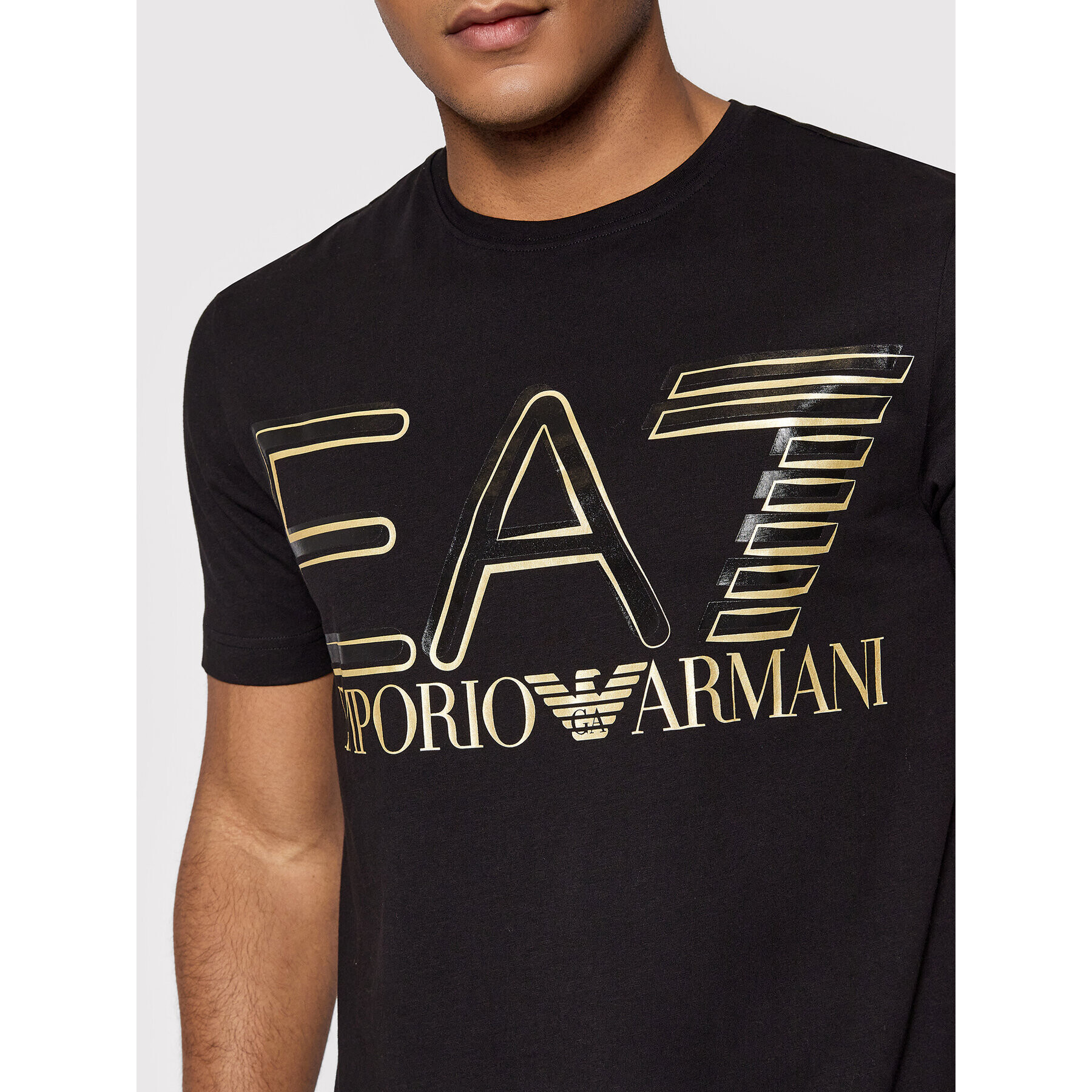 EA7 Emporio Armani Тишърт 3LPT20 PJFFZ 0208 Черен Regular Fit - Pepit.bg