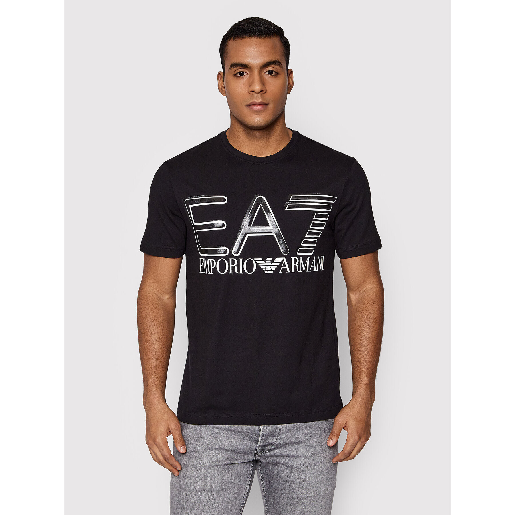 EA7 Emporio Armani Тишърт 3LPT20 PJFFZ 1200 Черен Regular Fit - Pepit.bg