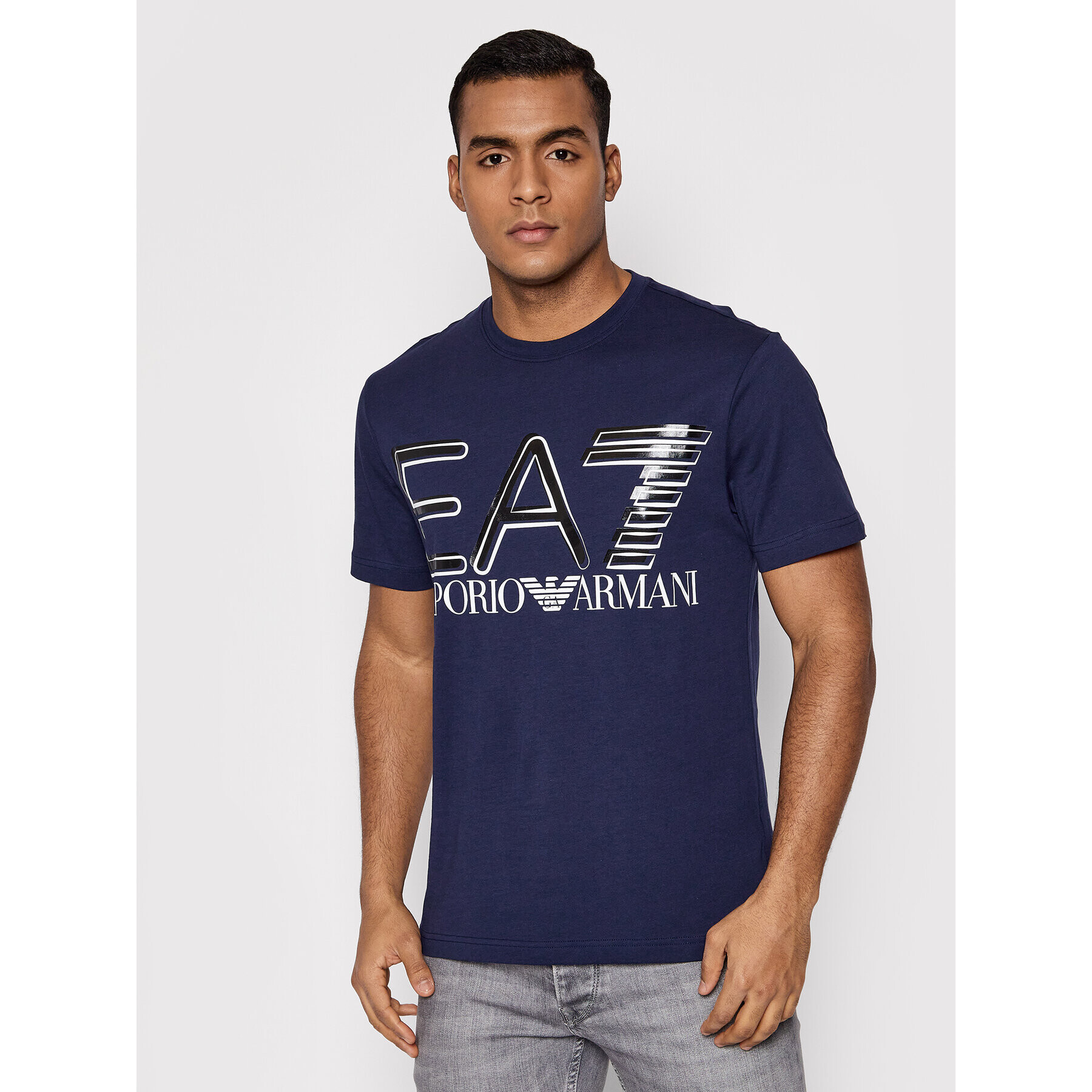 EA7 Emporio Armani Тишърт 3LPT20 PJFFZ 1554 Тъмносин Regular Fit - Pepit.bg