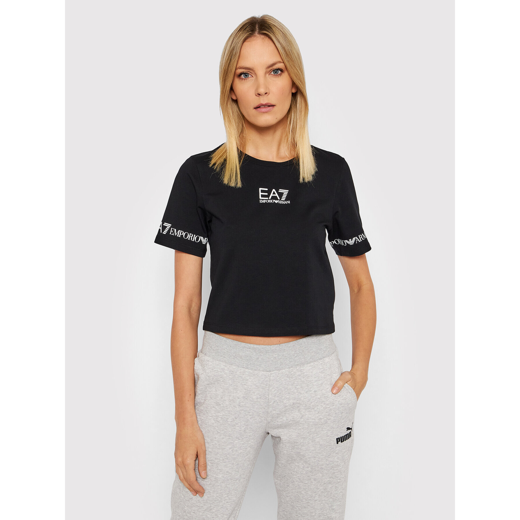 EA7 Emporio Armani Тишърт 3LTT08 TJCRZ 1200 Черен Regular Fit - Pepit.bg