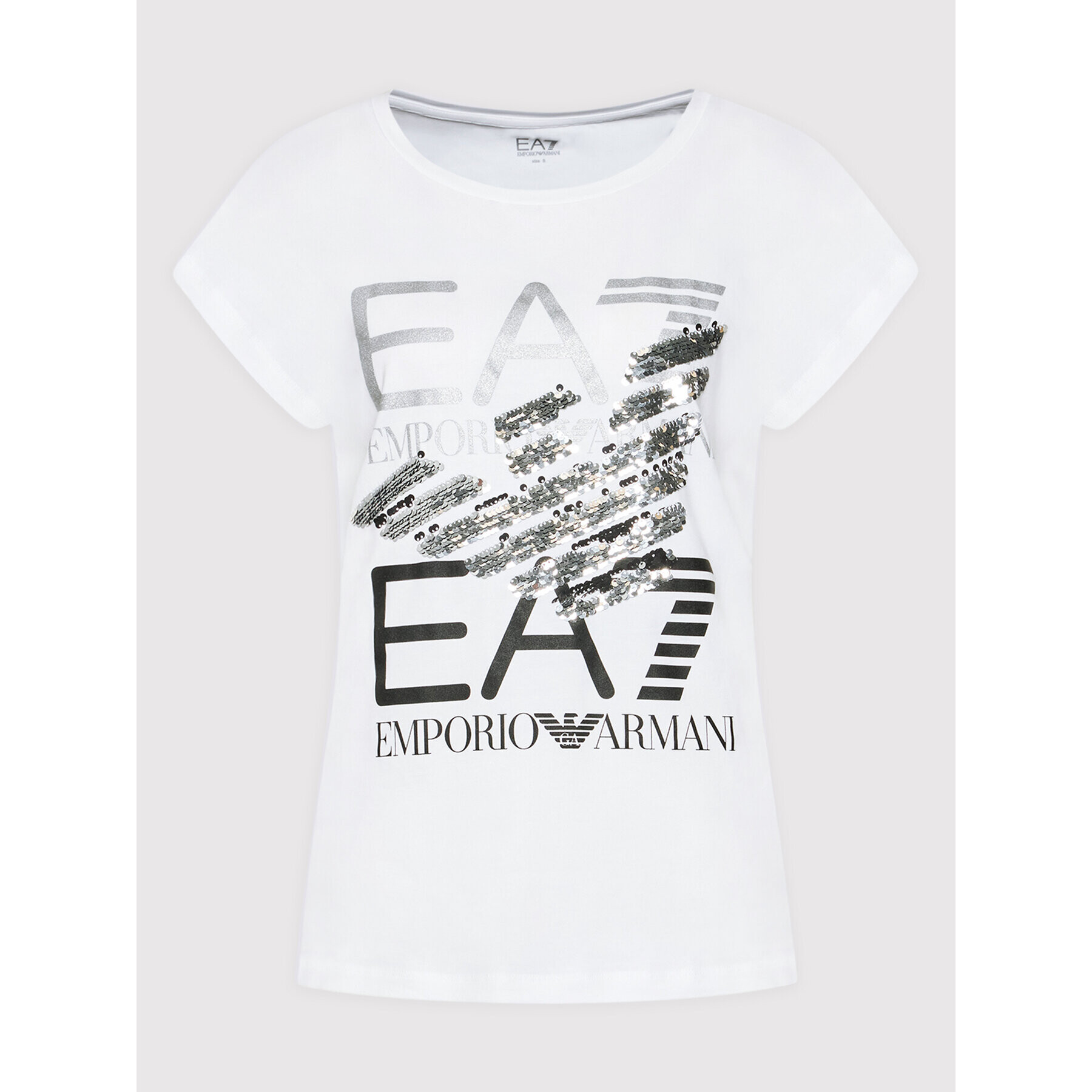 EA7 Emporio Armani Тишърт 3LTT18 TJFKZ 1100 Бял Regular Fit - Pepit.bg