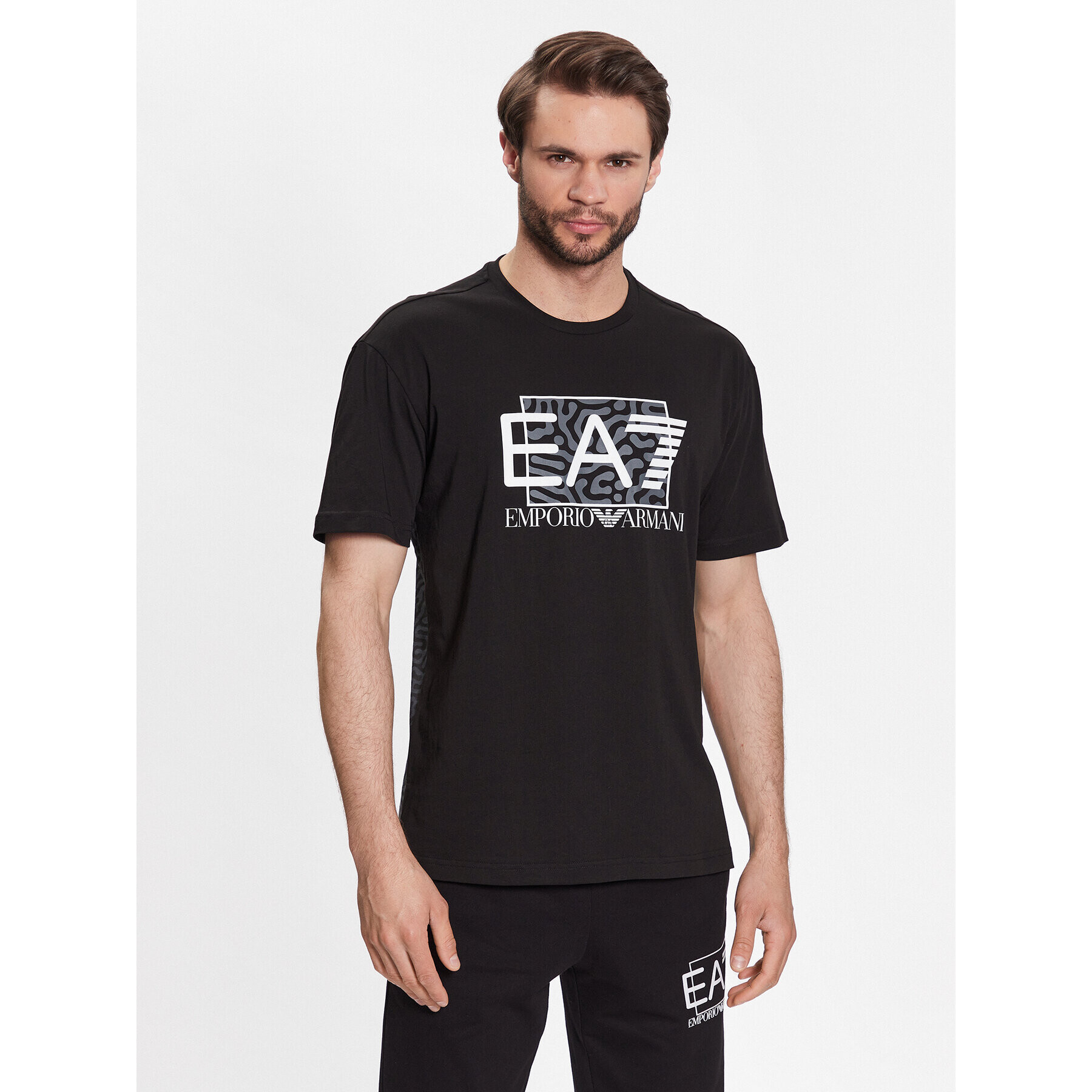 EA7 Emporio Armani Тишърт 3RPT01 PJ02Z 1200 Черен Regular Fit - Pepit.bg