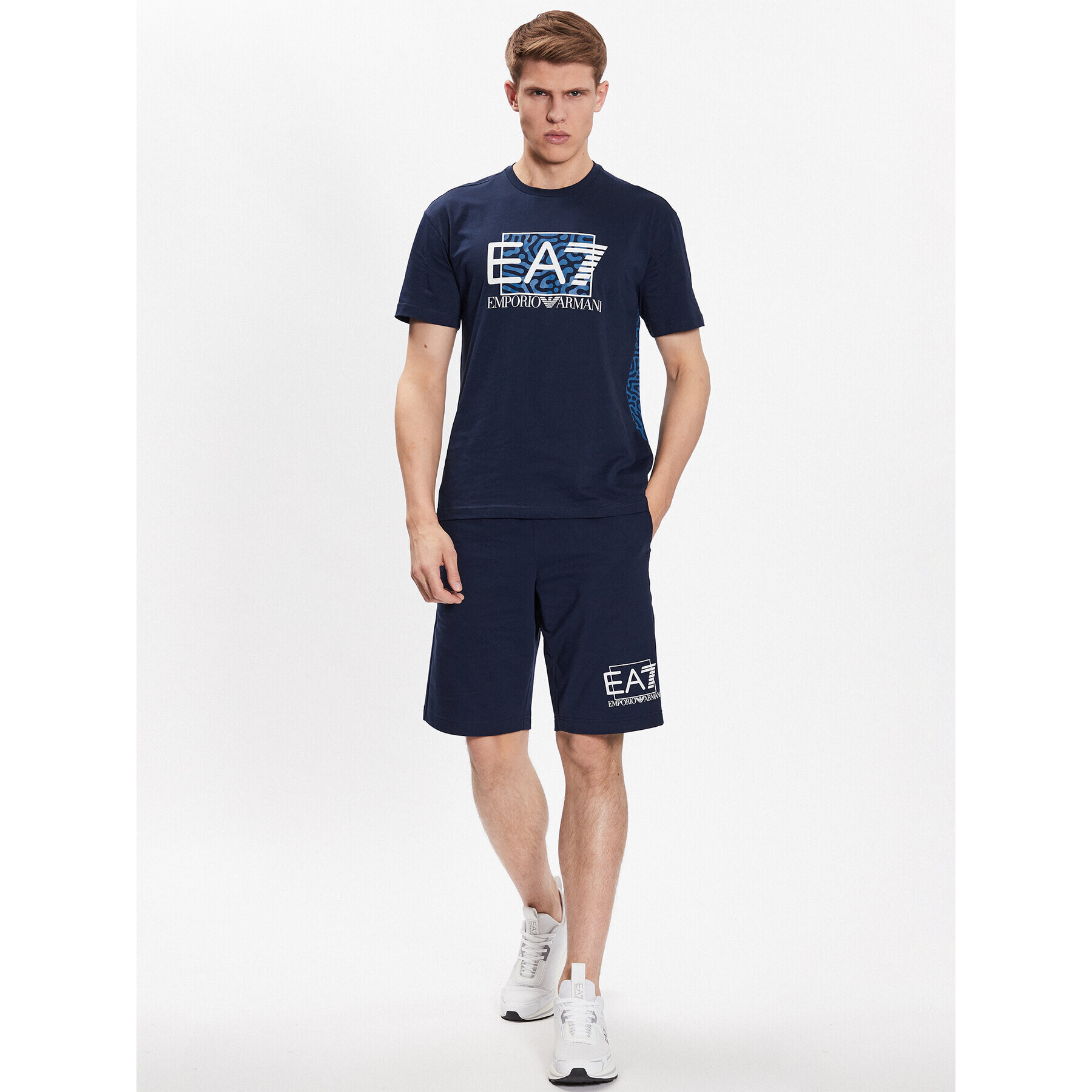 EA7 Emporio Armani Тишърт 3RPT01 PJ02Z 1554 Тъмносин Regular Fit - Pepit.bg