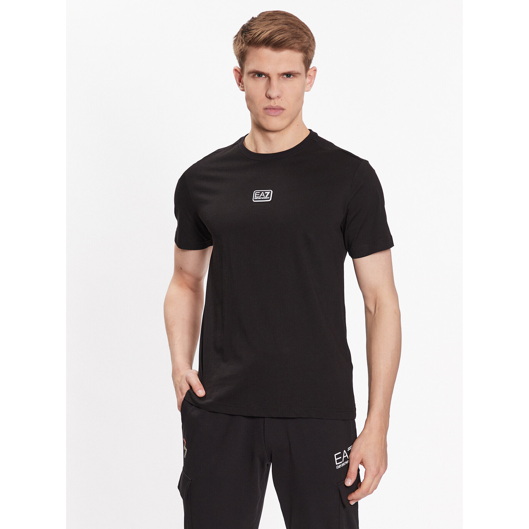 EA7 Emporio Armani Тишърт 3RPT05 PJ02Z 0200 Черен Regular Fit - Pepit.bg