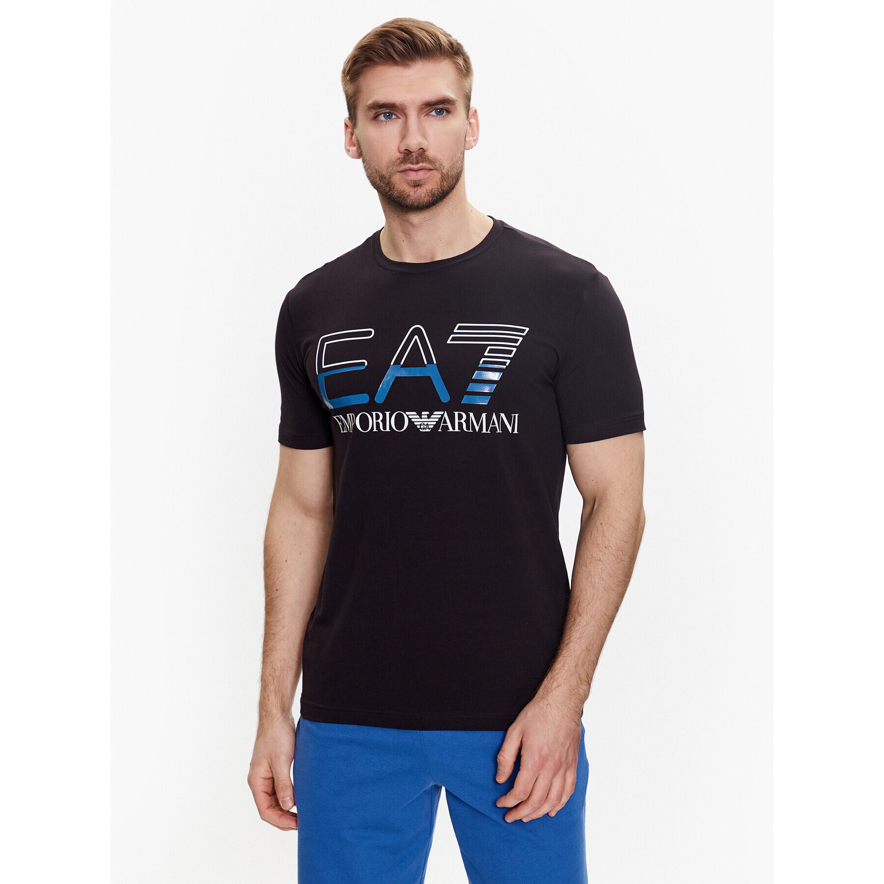 EA7 Emporio Armani Тишърт 3RPT07 PJLBZ 1200 Черен Regular Fit - Pepit.bg