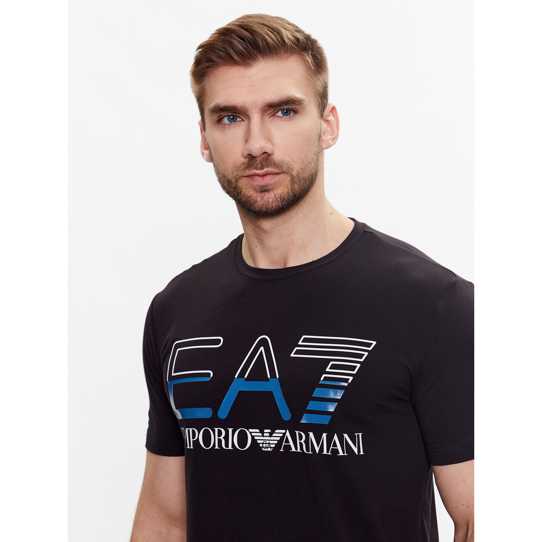 EA7 Emporio Armani Тишърт 3RPT07 PJLBZ 1200 Черен Regular Fit - Pepit.bg