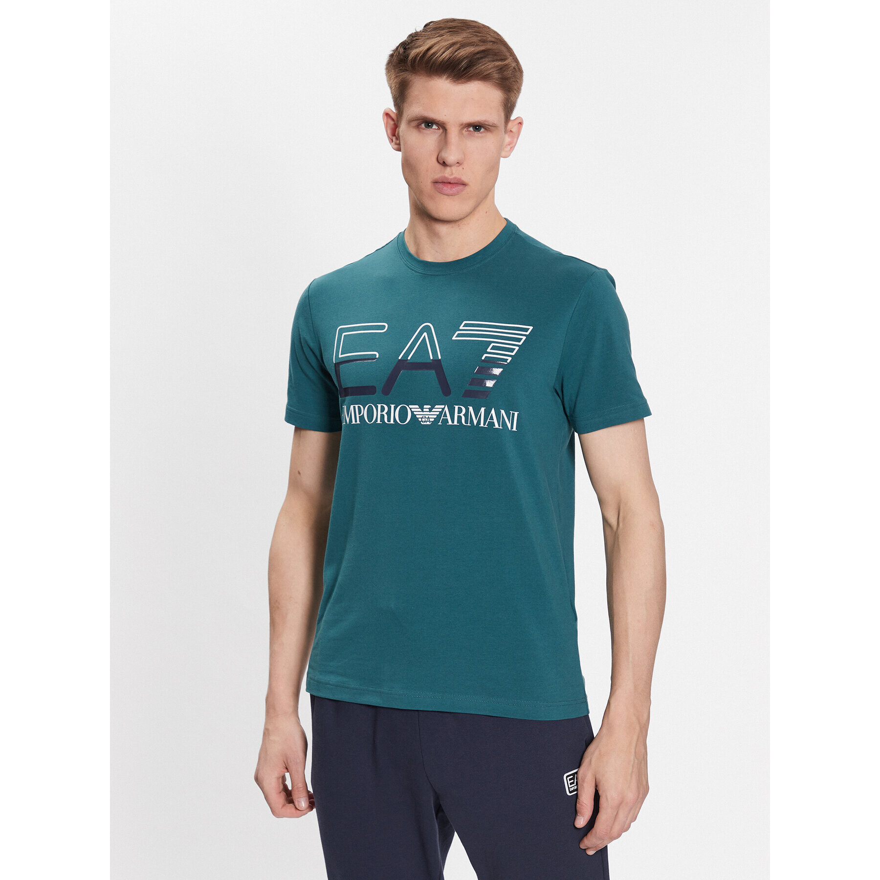 EA7 Emporio Armani Тишърт 3RPT07 PJLBZ 1844 Зелен Regular Fit - Pepit.bg