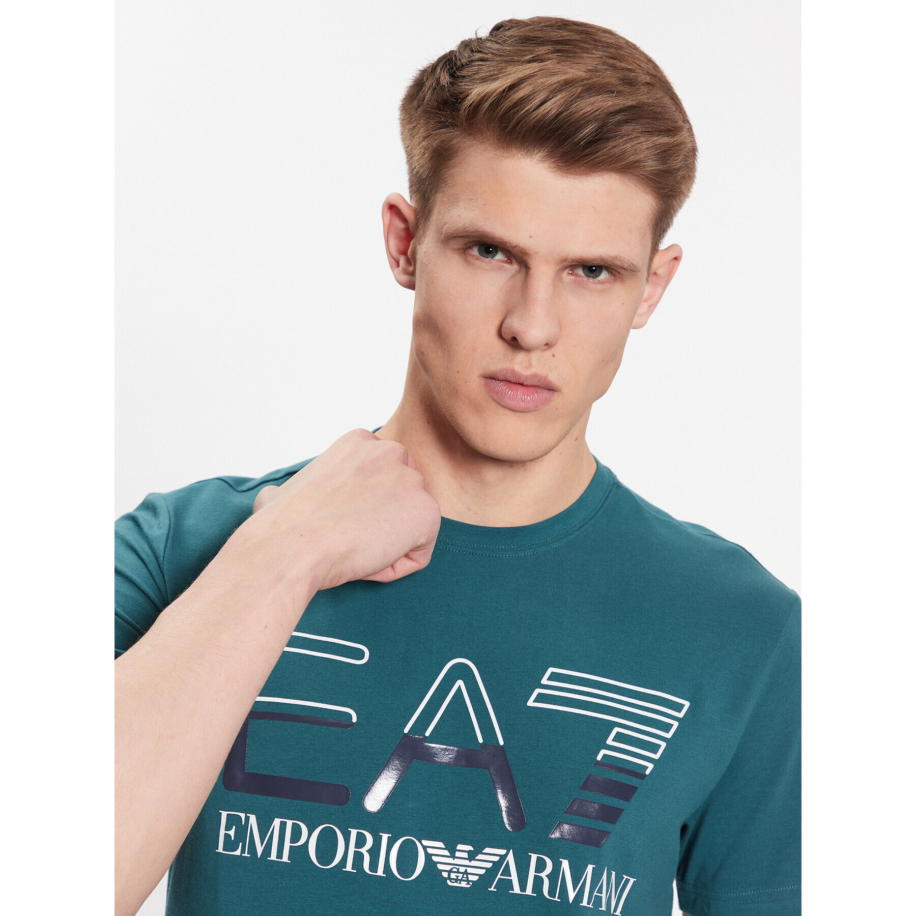 EA7 Emporio Armani Тишърт 3RPT07 PJLBZ 1844 Зелен Regular Fit - Pepit.bg