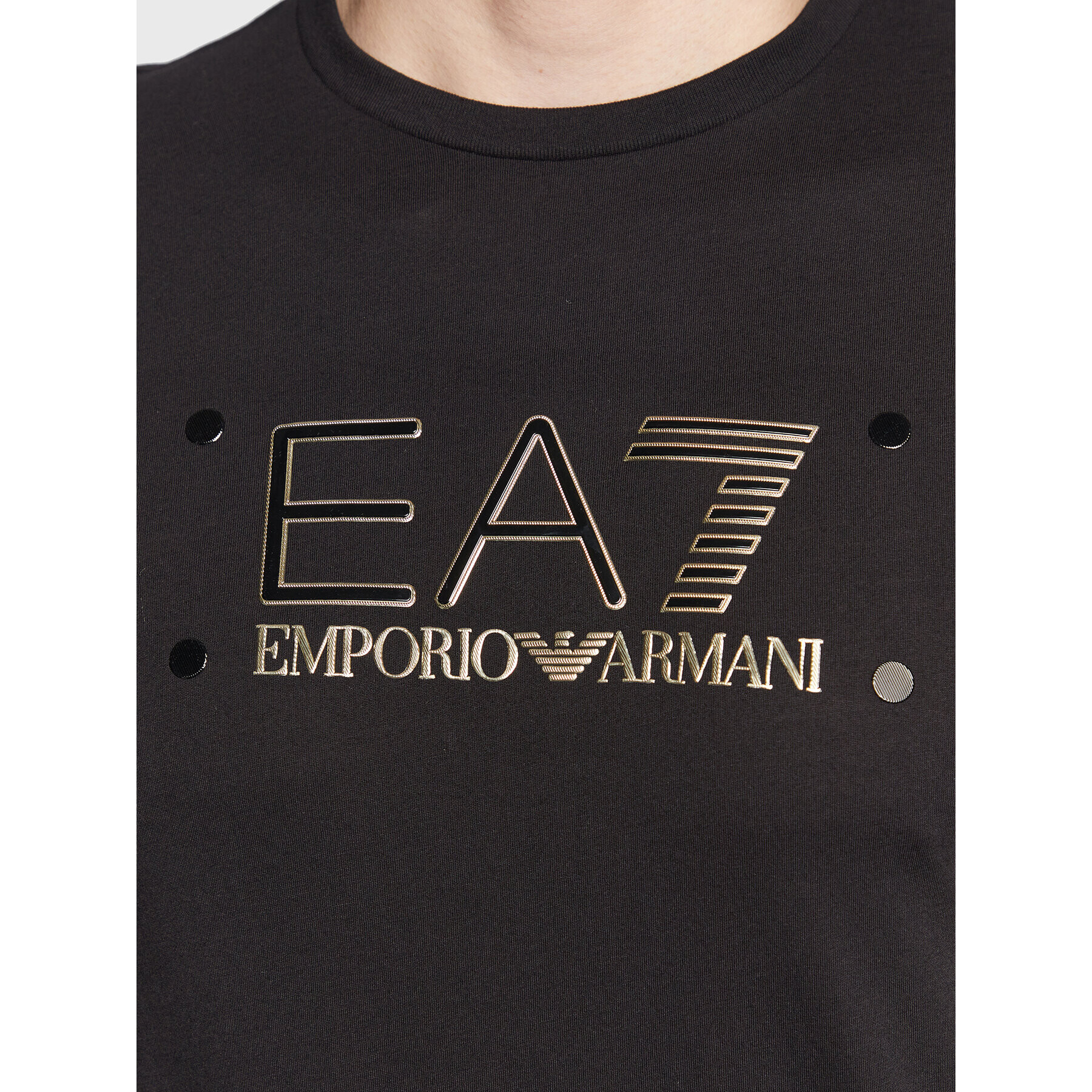 EA7 Emporio Armani Тишърт 3RPT20 PJM9Z 1200 Черен Regular Fit - Pepit.bg