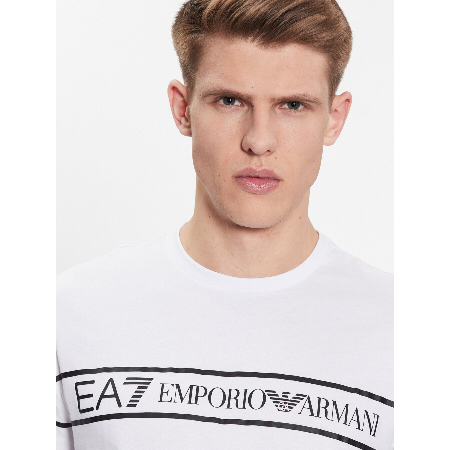 EA7 Emporio Armani Тишърт 3RPT46 PJ02Z 1100 Бял Regular Fit - Pepit.bg