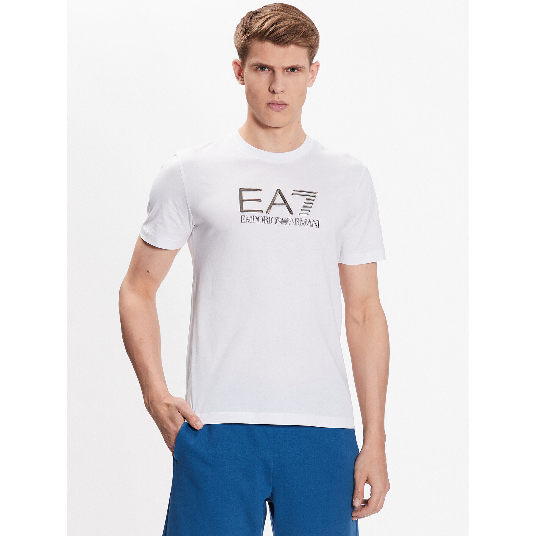 EA7 Emporio Armani Тишърт 3RPT71 PJM9Z 1100 Бял Regular Fit - Pepit.bg