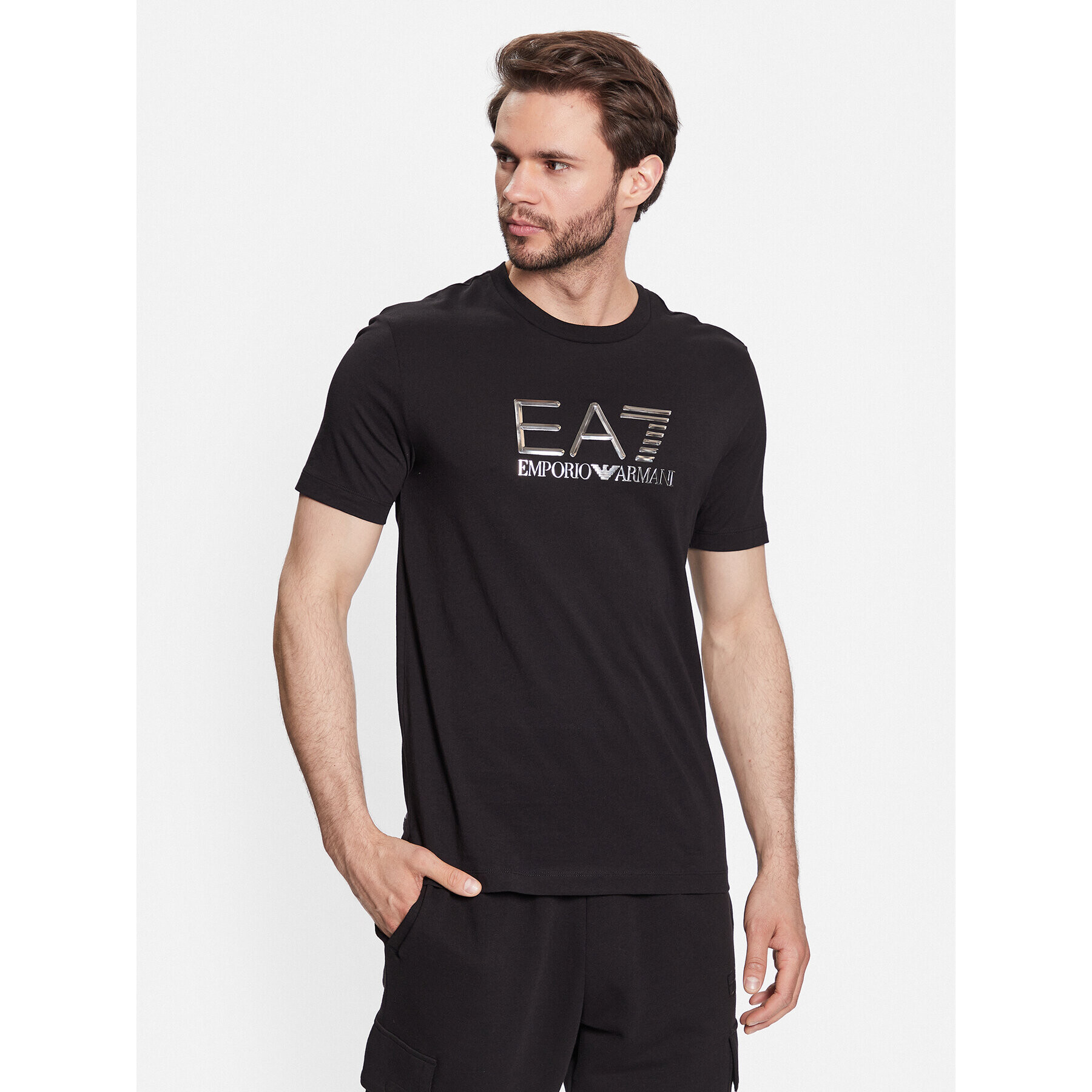 EA7 Emporio Armani Тишърт 3RPT71 PJM9Z 1200 Черен Regular Fit - Pepit.bg