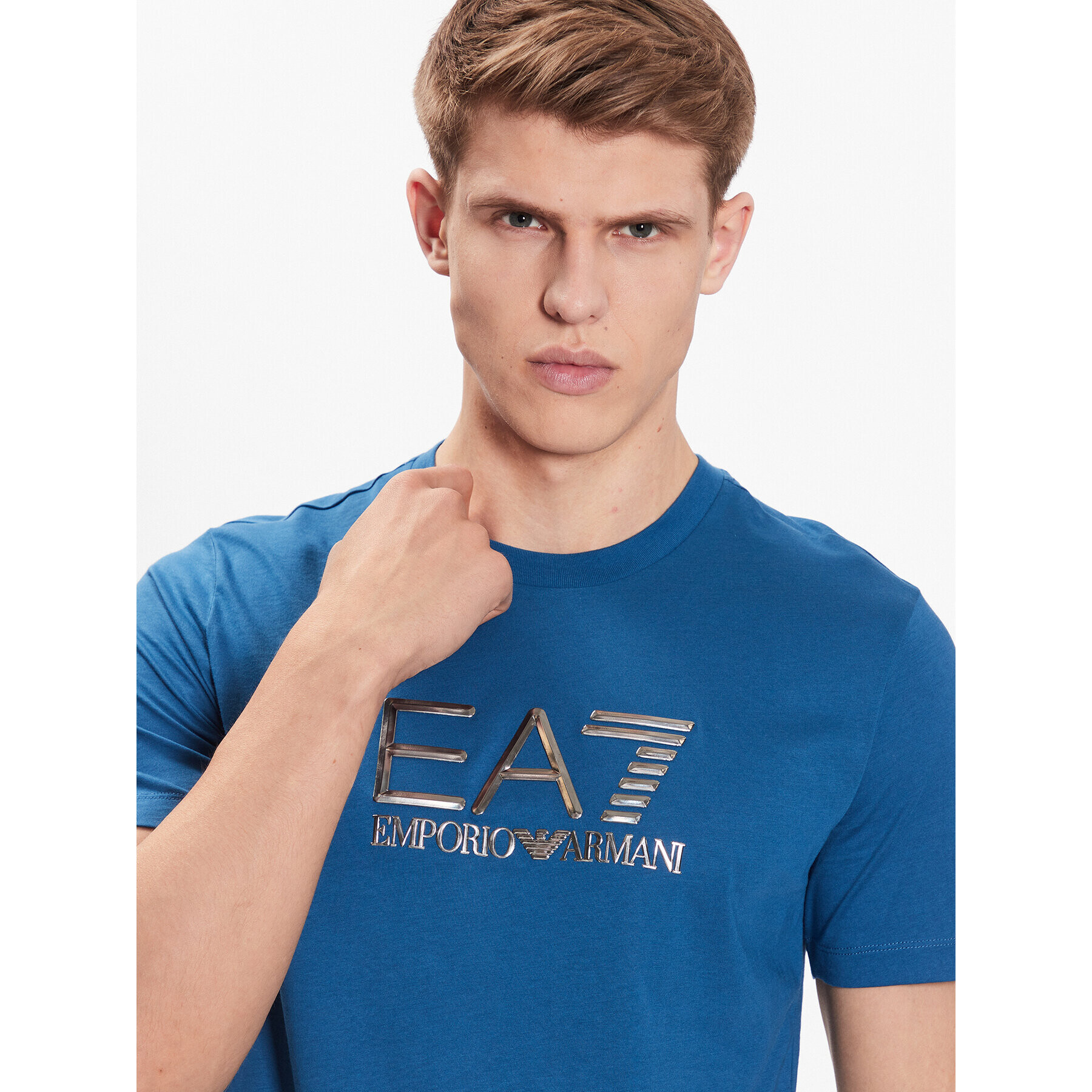 EA7 Emporio Armani Тишърт 3RPT71 PJM9Z 1534 Син Regular Fit - Pepit.bg