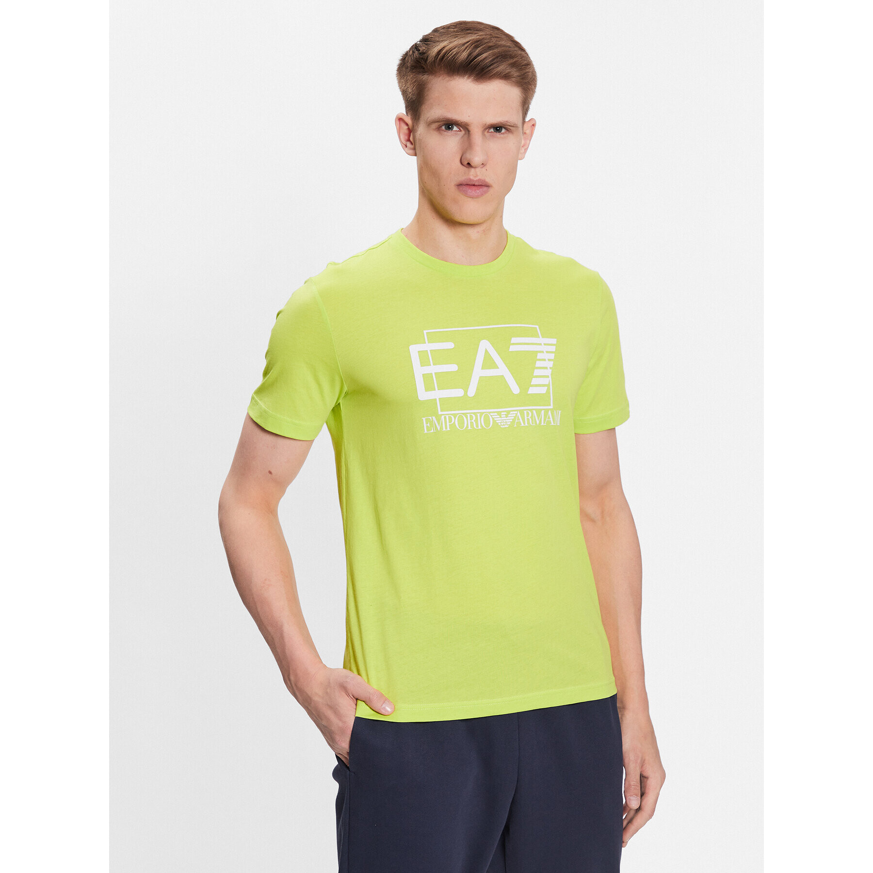 EA7 Emporio Armani Тишърт 3RPT81 PJM9Z 1871 Зелен Regular Fit - Pepit.bg