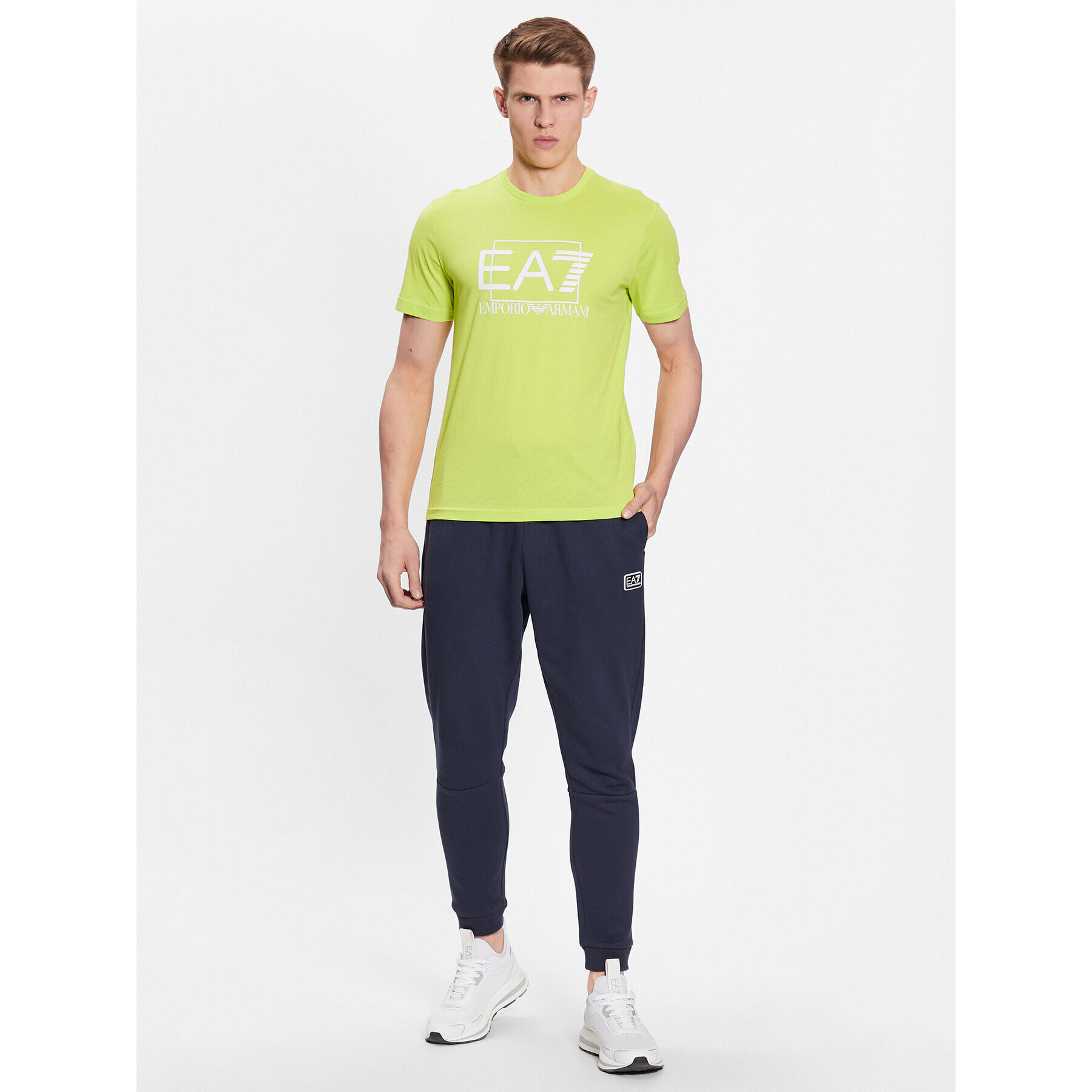 EA7 Emporio Armani Тишърт 3RPT81 PJM9Z 1871 Зелен Regular Fit - Pepit.bg