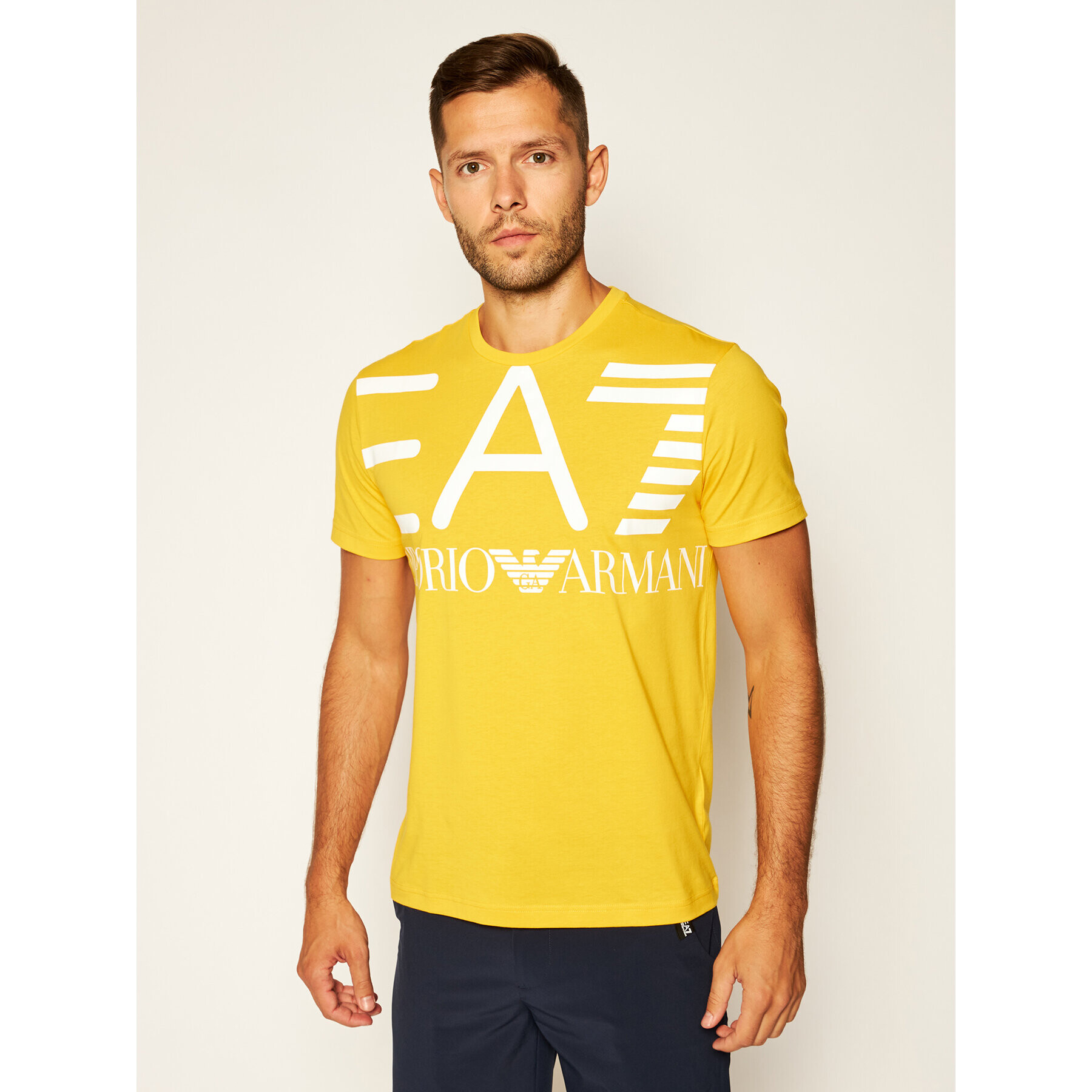 EA7 Emporio Armani Тишърт 6HPT06 PJ02Z 1603 Жълт Regular Fit - Pepit.bg