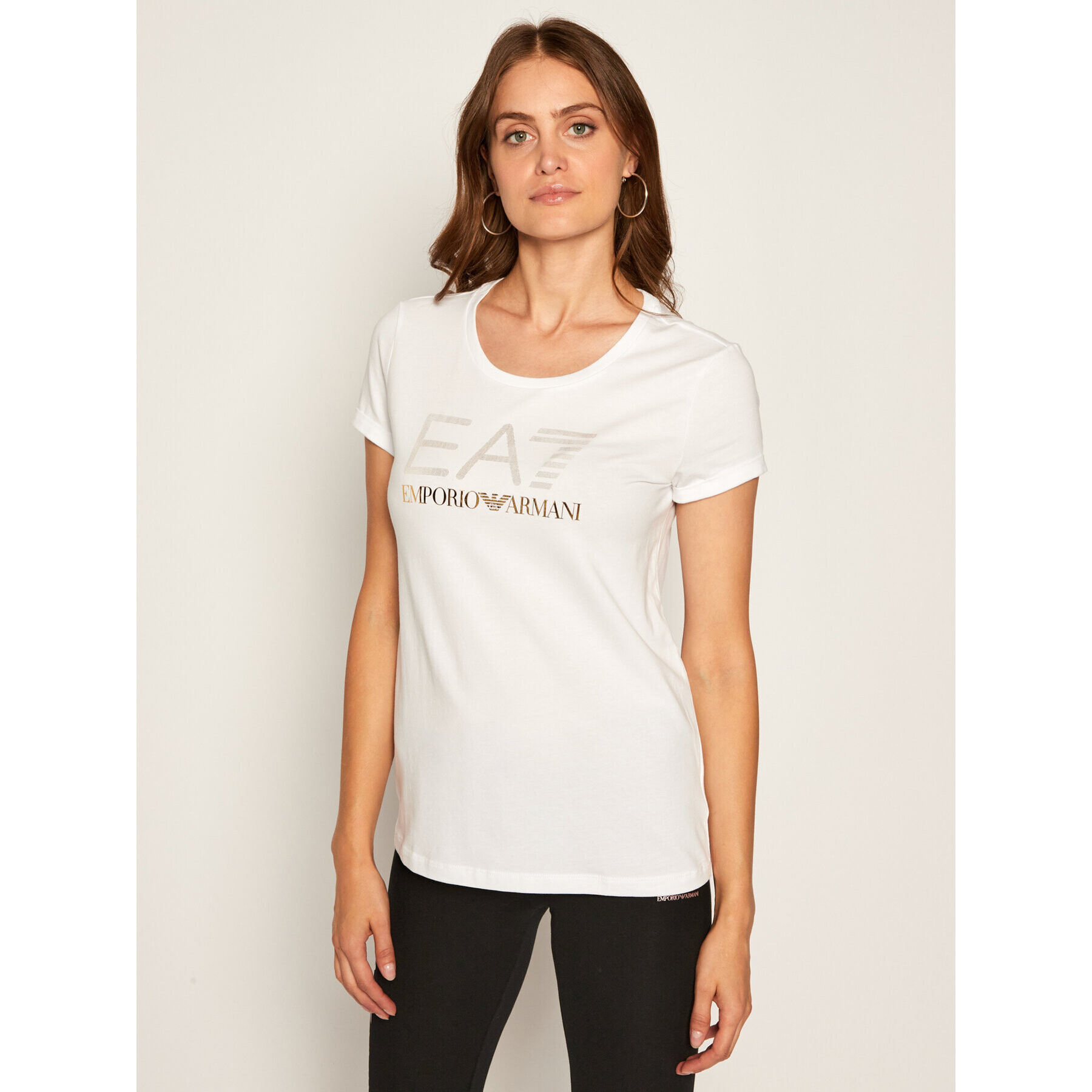 EA7 Emporio Armani Тишърт 6HTT26 TJ12Z 1100 Бял Regular Fit - Pepit.bg