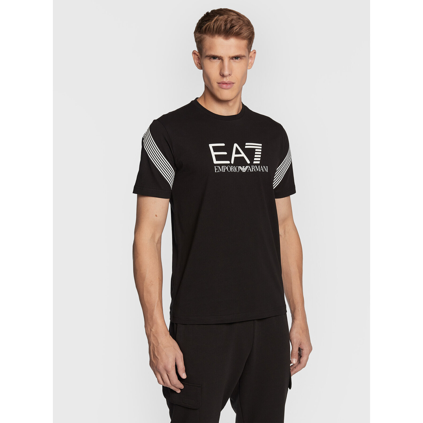 EA7 Emporio Armani Тишърт 6LPT03 PJ3BZ 1200 Черен Regular Fit - Pepit.bg