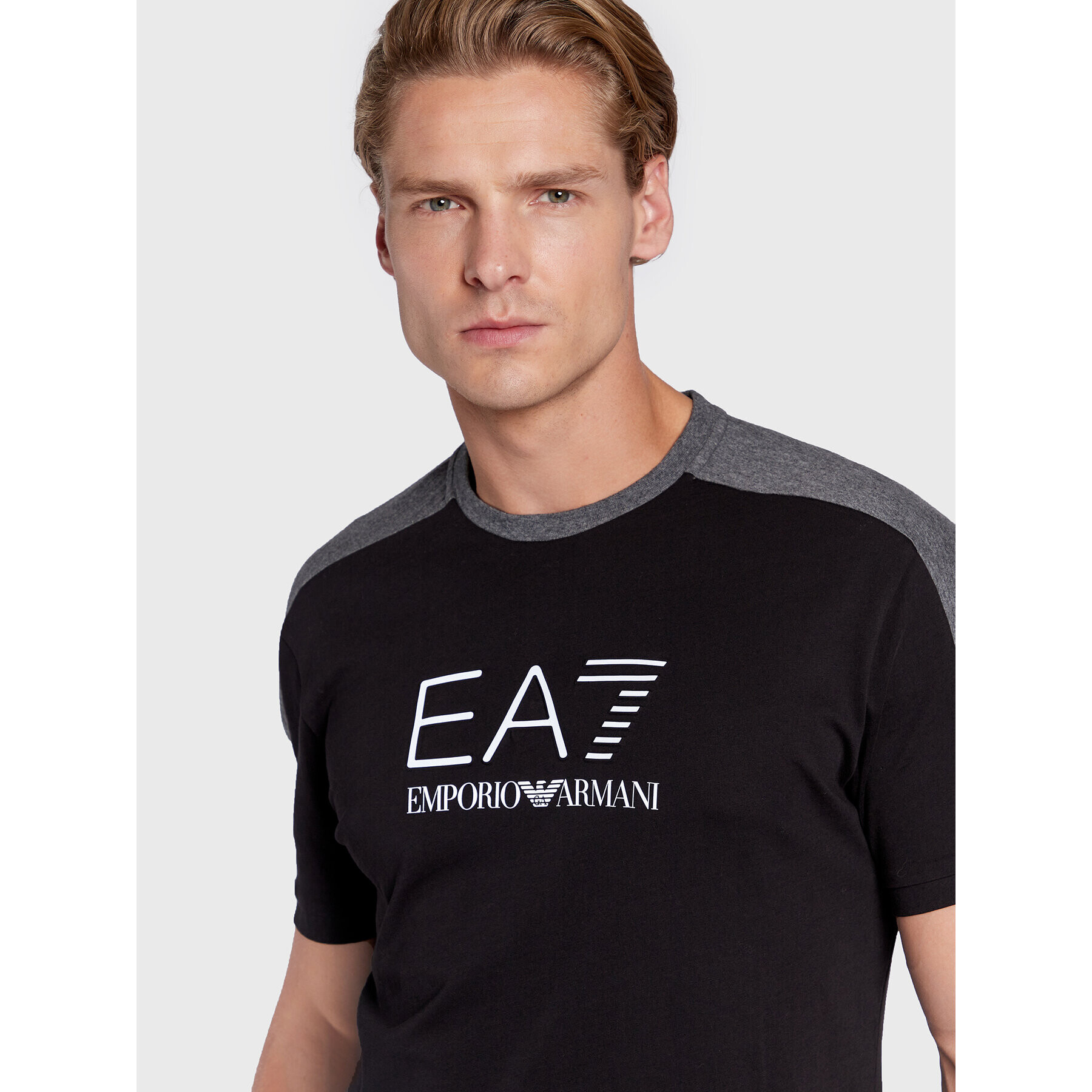 EA7 Emporio Armani Тишърт 6LPT06 PJ02Z 1200 Черен Regular Fit - Pepit.bg