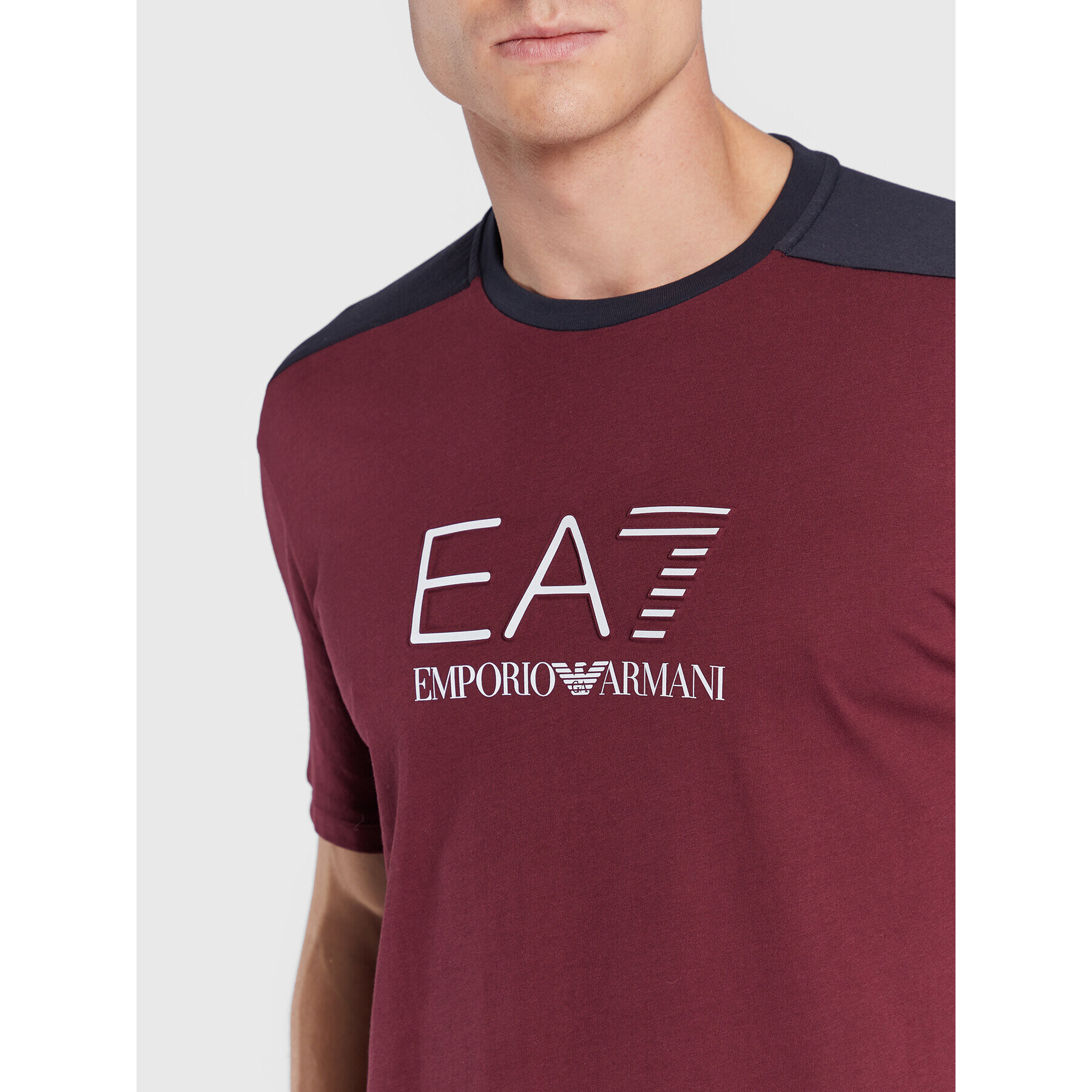 EA7 Emporio Armani Тишърт 6LPT06 PJ02Z 1495 Бордо Regular Fit - Pepit.bg