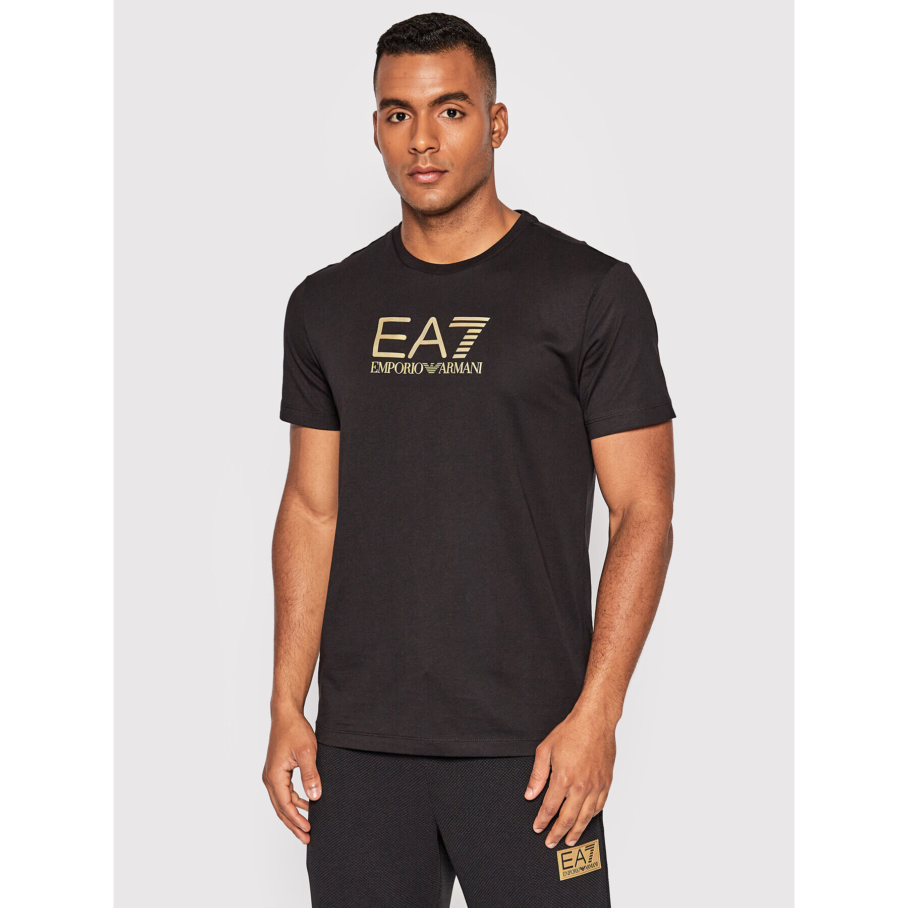 EA7 Emporio Armani Тишърт 6LPT12 PJM9Z 1200 Черен Regular Fit - Pepit.bg