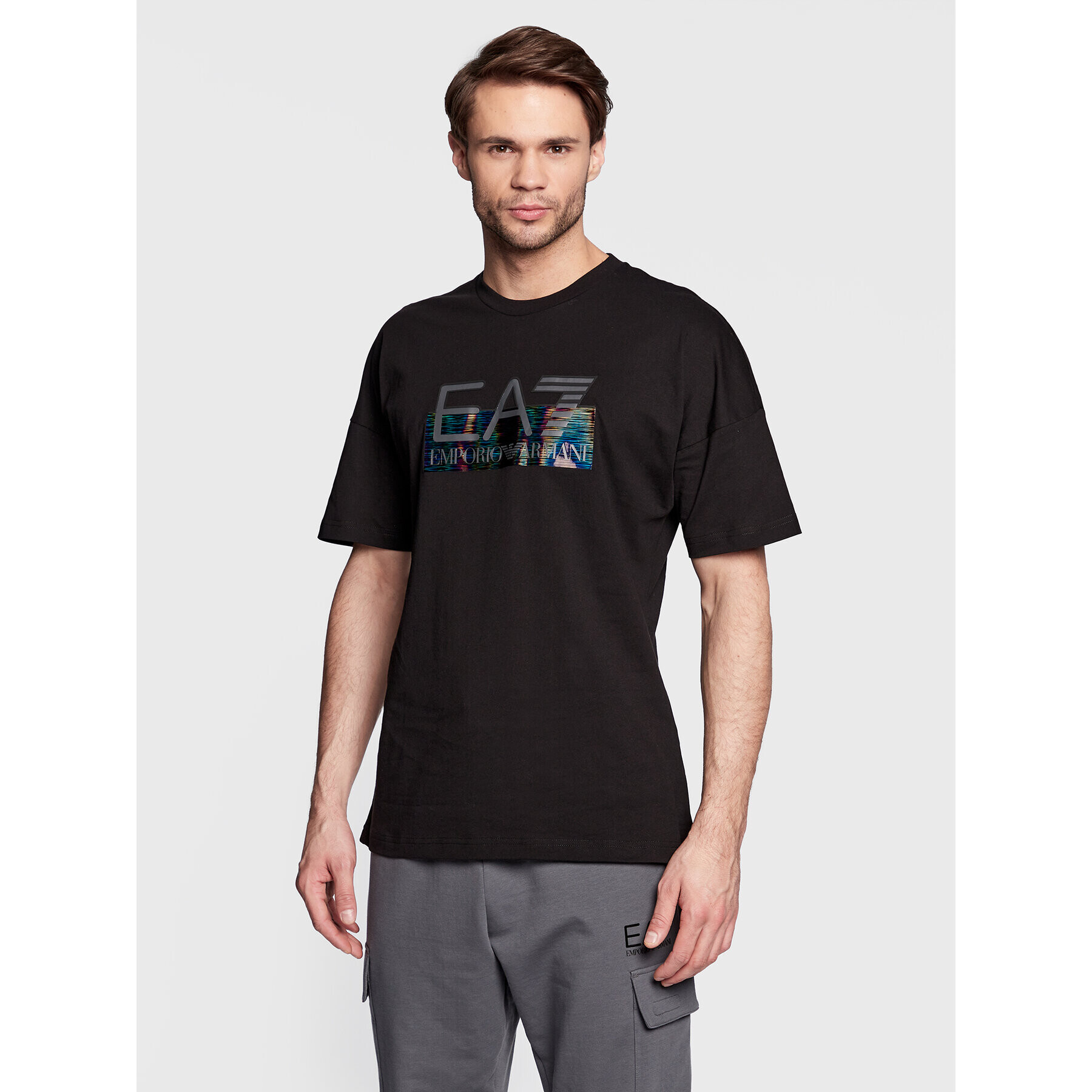 EA7 Emporio Armani Тишърт 6LPT28 PJ3BZ 1200 Черен Regular Fit - Pepit.bg