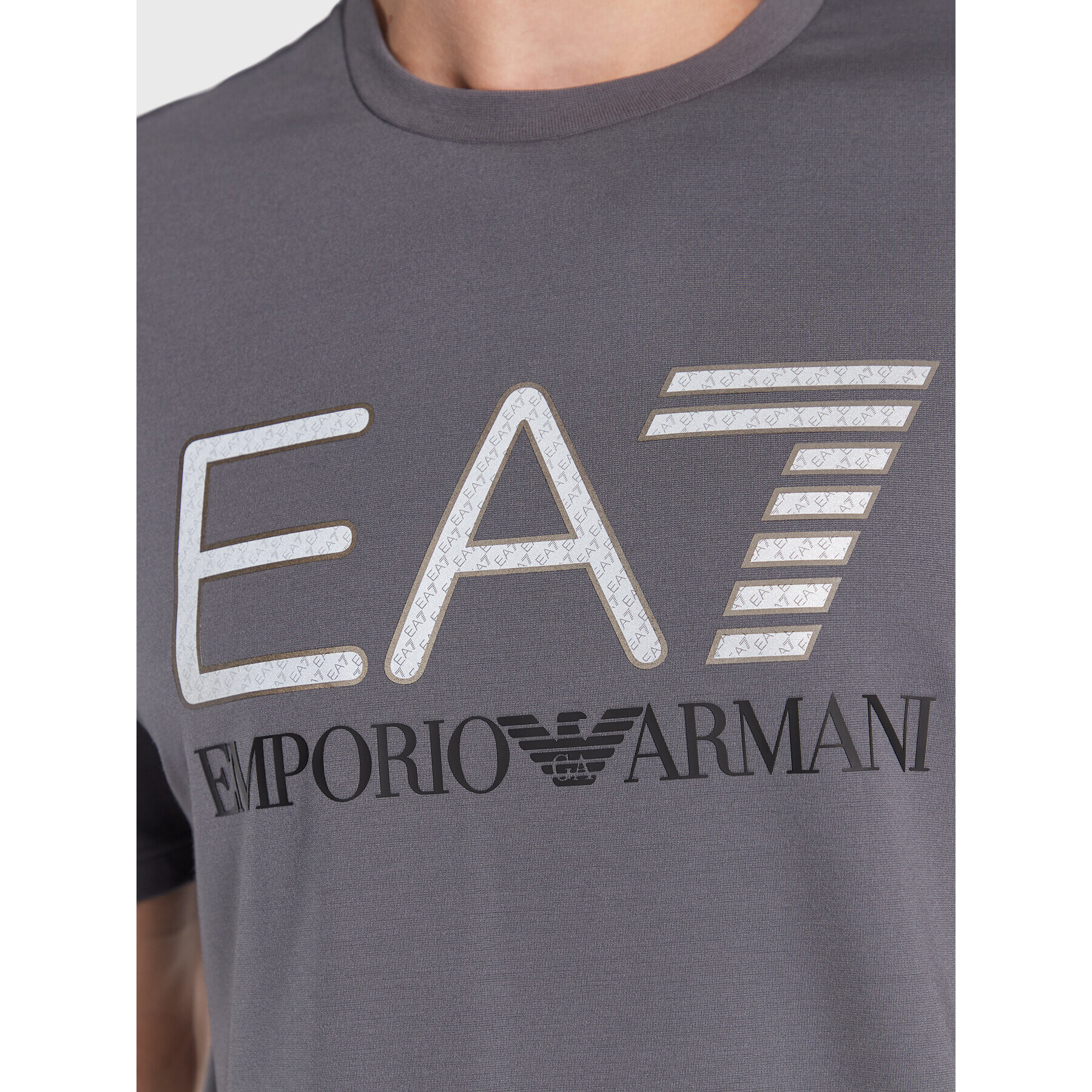 EA7 Emporio Armani Тишърт 6LPT39 PJEEZ 1977 Сив Regular Fit - Pepit.bg