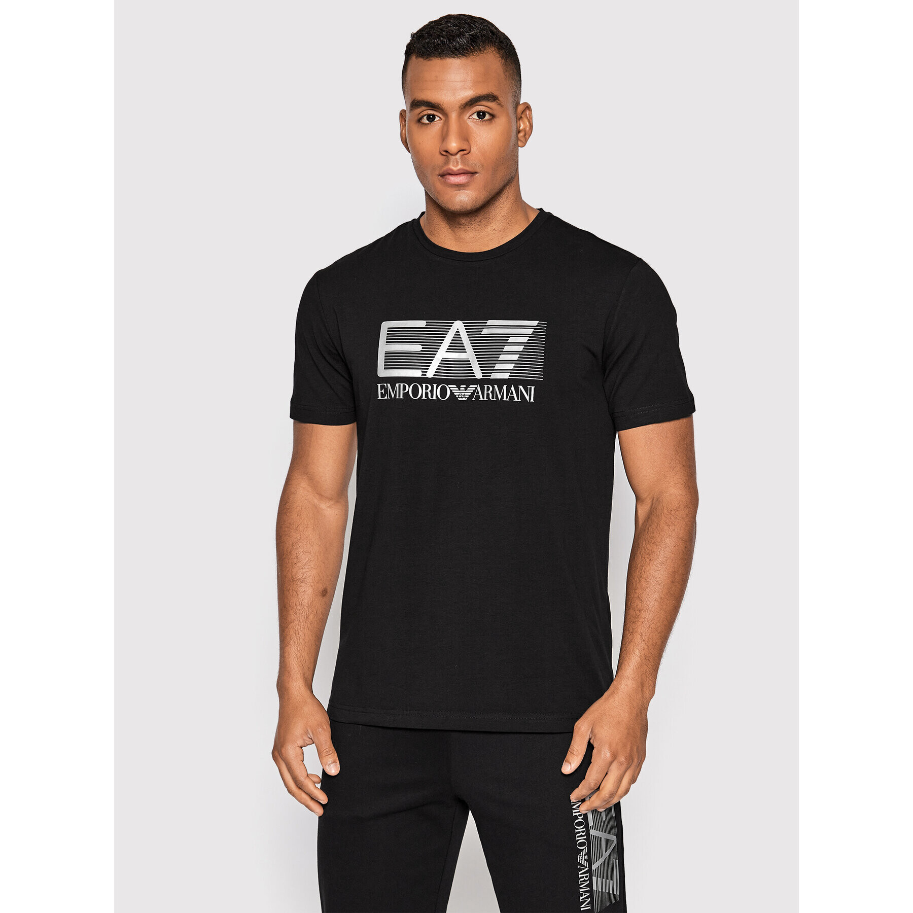 EA7 Emporio Armani Тишърт 6LPT62 PJ03Z 0200 Черен Regular Fit - Pepit.bg