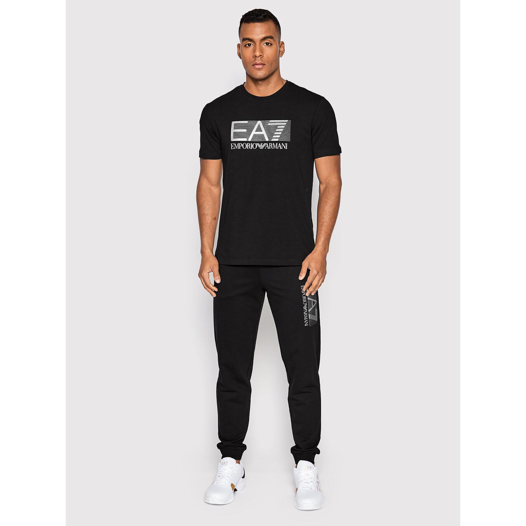 EA7 Emporio Armani Тишърт 6LPT62 PJ03Z 0200 Черен Regular Fit - Pepit.bg