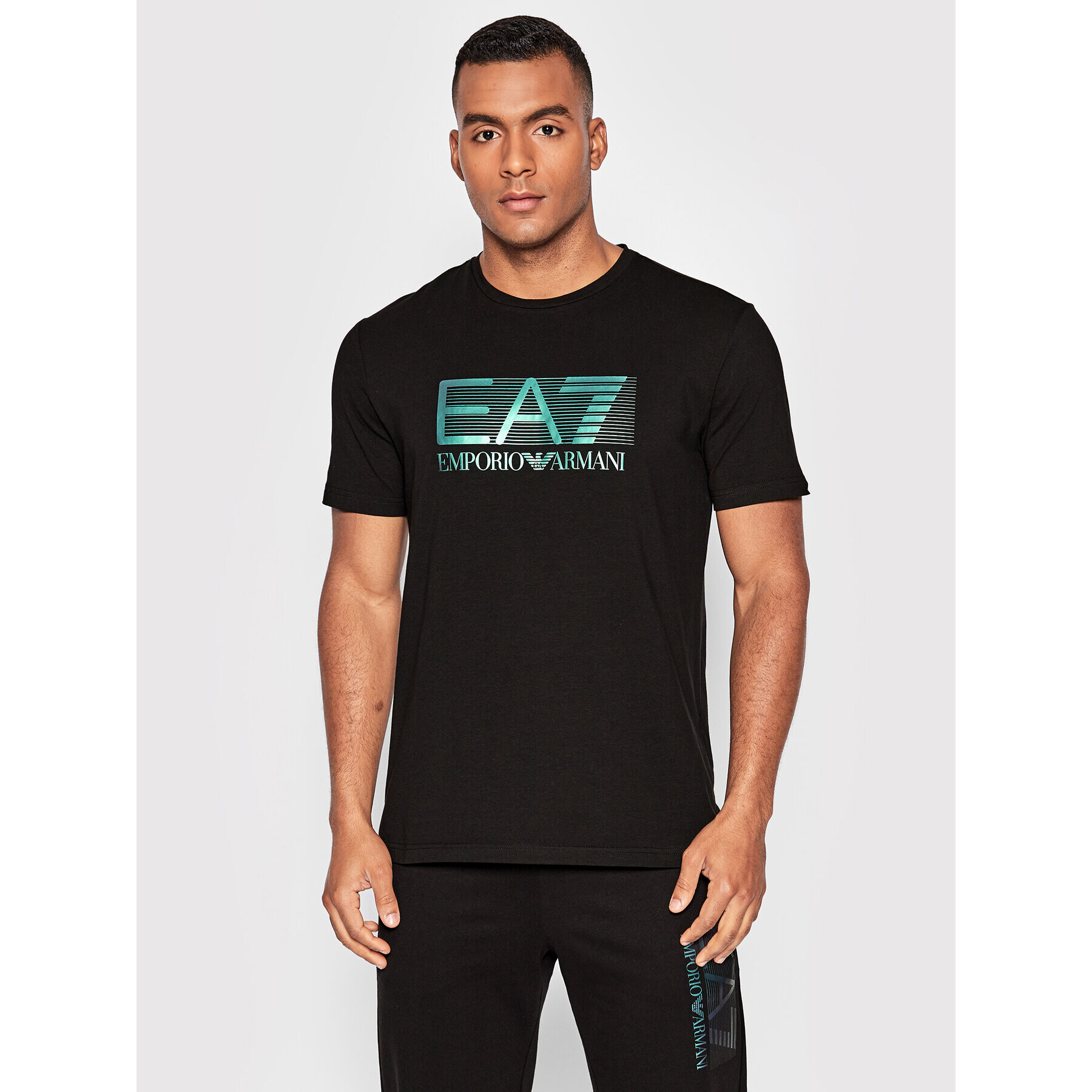 EA7 Emporio Armani Тишърт 6LPT62 PJ03Z 1200 Черен Regular Fit - Pepit.bg