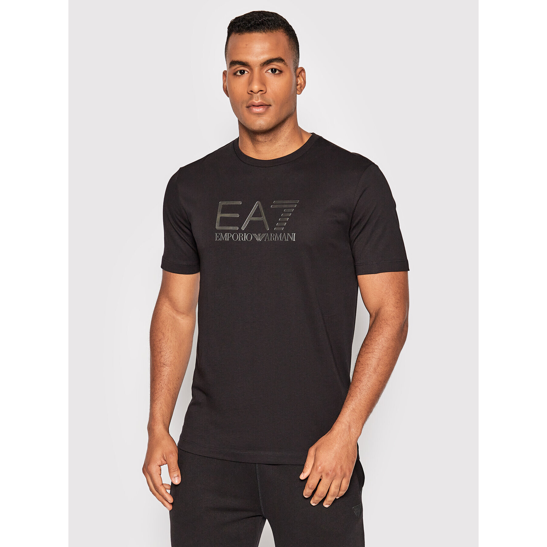 EA7 Emporio Armani Тишърт 6LPT71 PJM9Z 1200 Черен Regular Fit - Pepit.bg