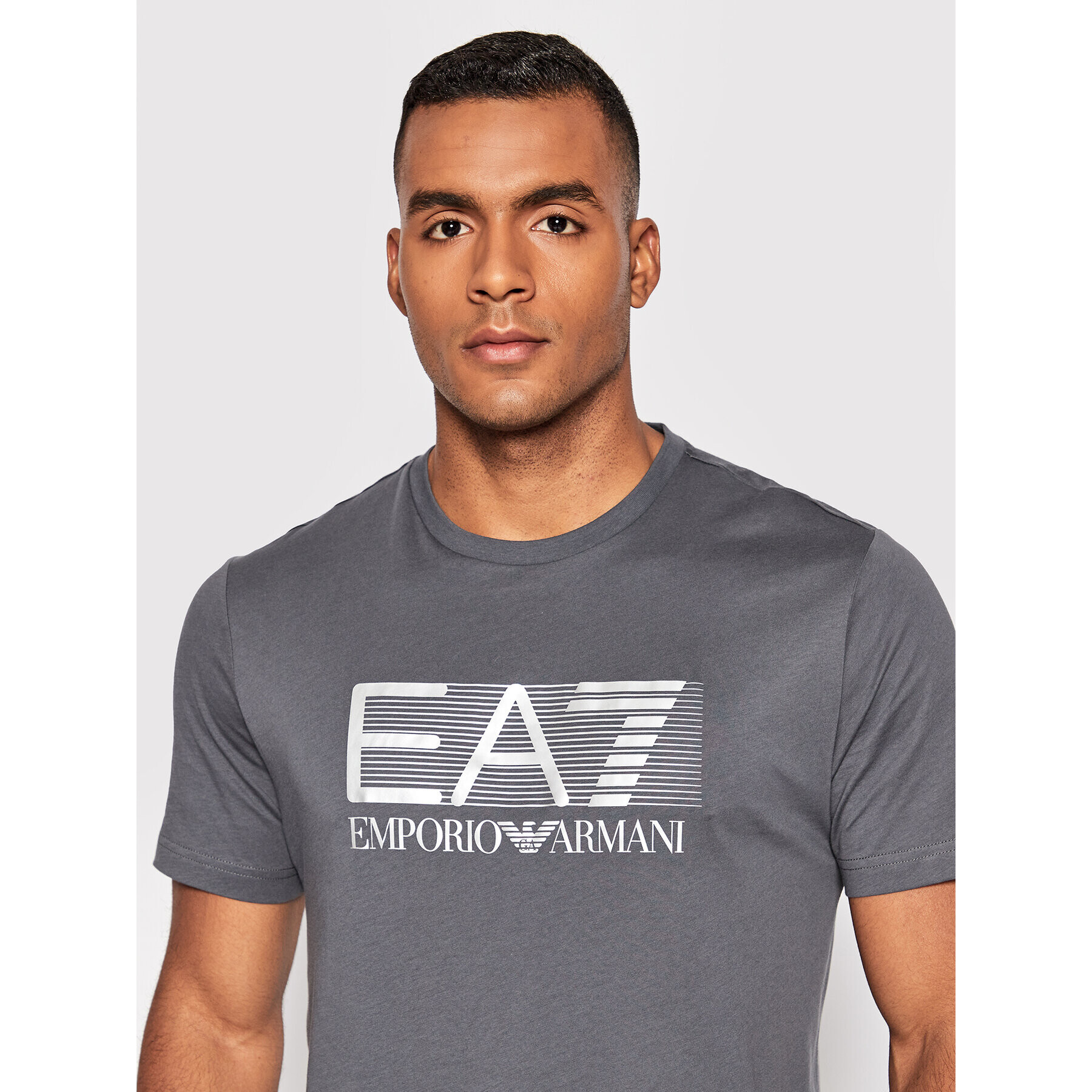 EA7 Emporio Armani Тишърт 6LPT81 PJM9Z 0977 Сив Regular Fit - Pepit.bg