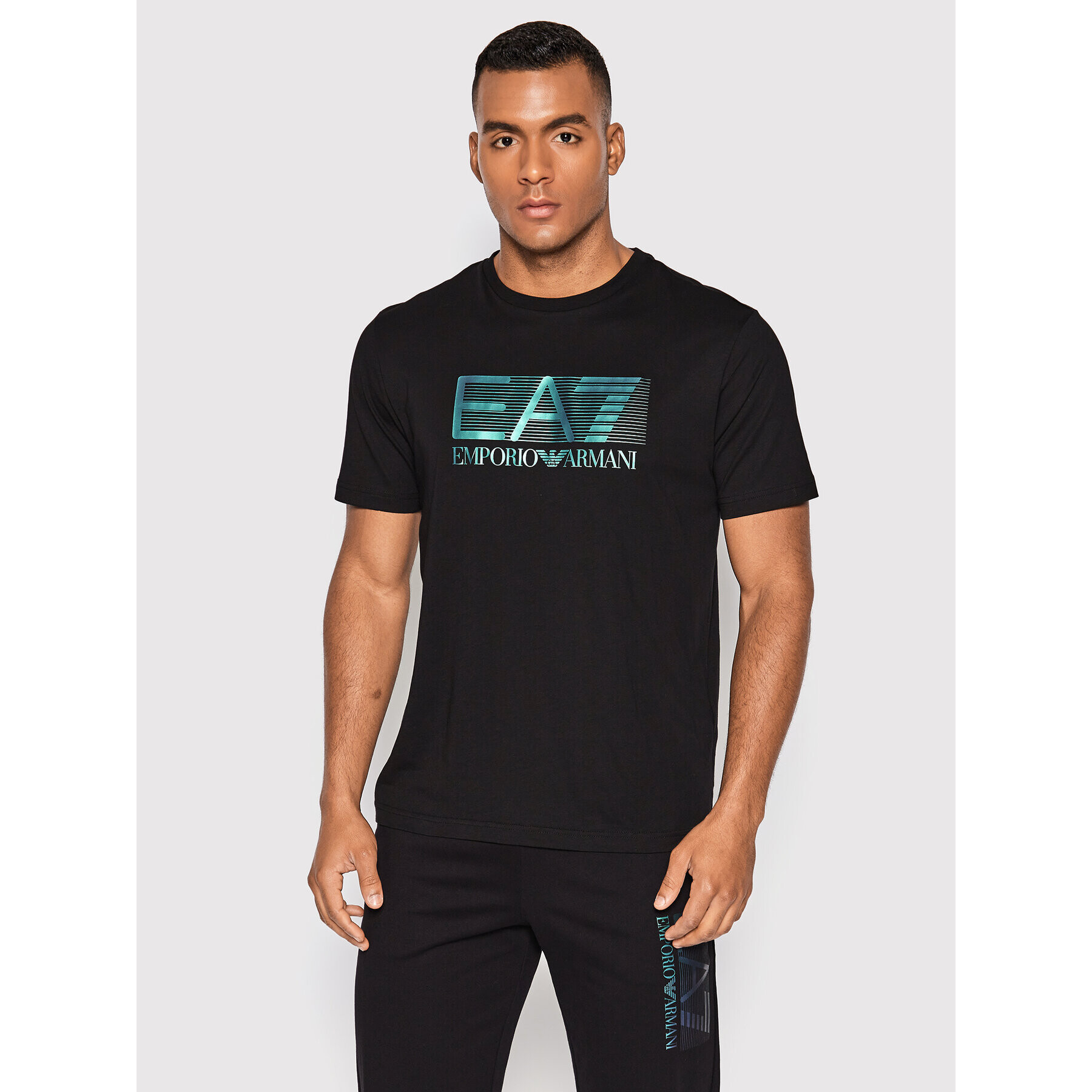 EA7 Emporio Armani Тишърт 6LPT81 PJM9Z 1200 Черен Regular Fit - Pepit.bg