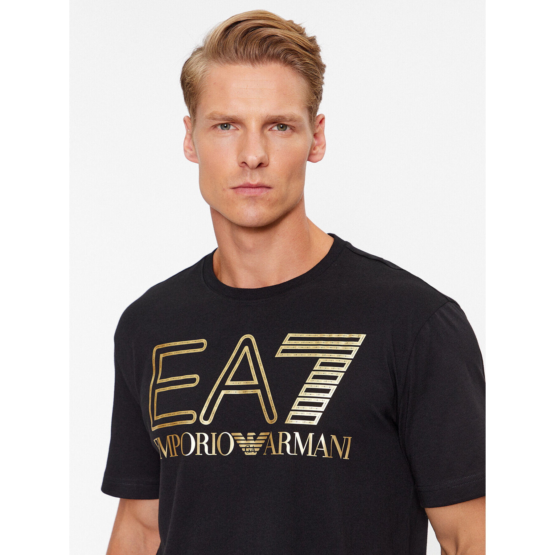 EA7 Emporio Armani Тишърт 6RPT03 PJFFZ 0208 Черен Regular Fit - Pepit.bg