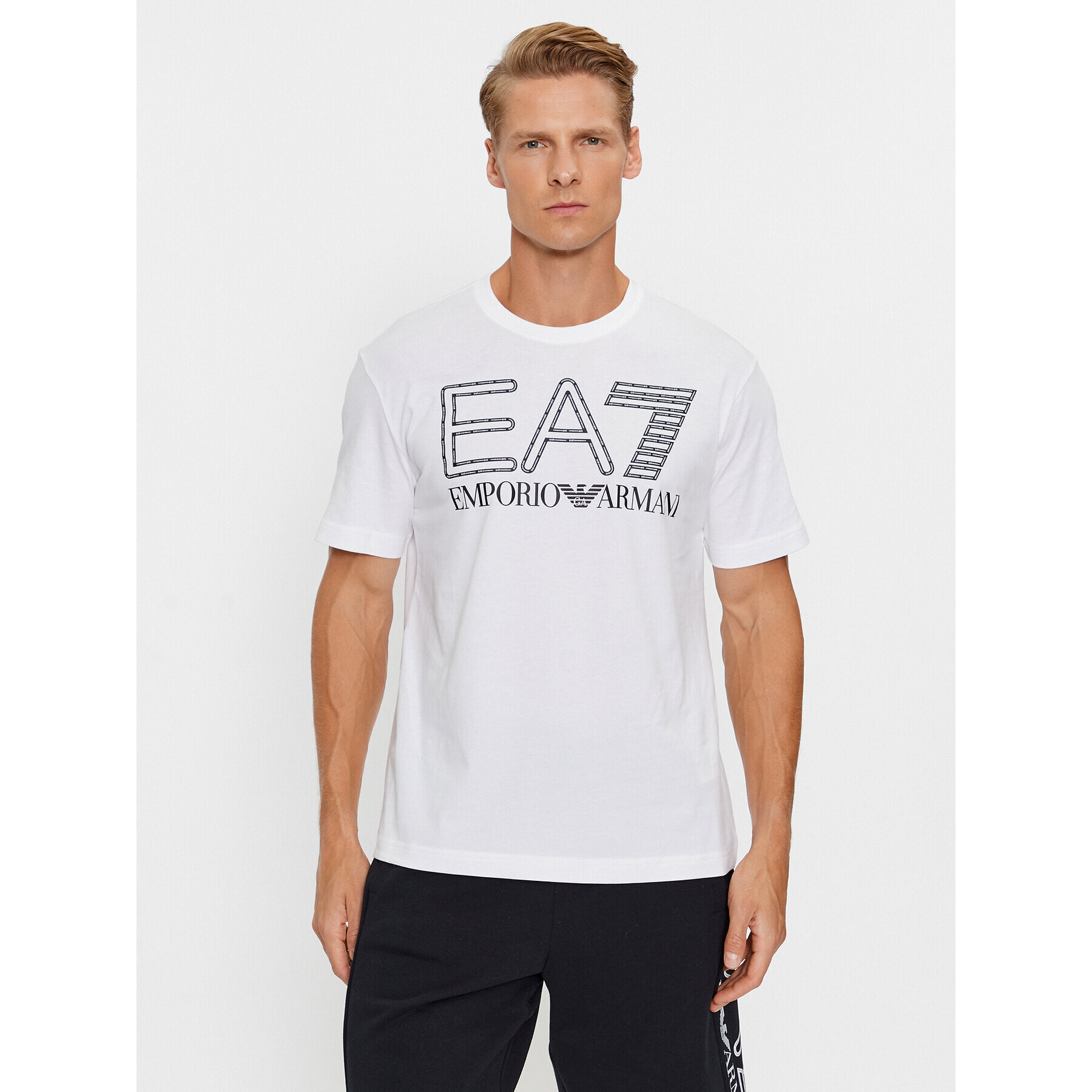 EA7 Emporio Armani Тишърт 6RPT03 PJFFZ 1100 Бял Regular Fit - Pepit.bg