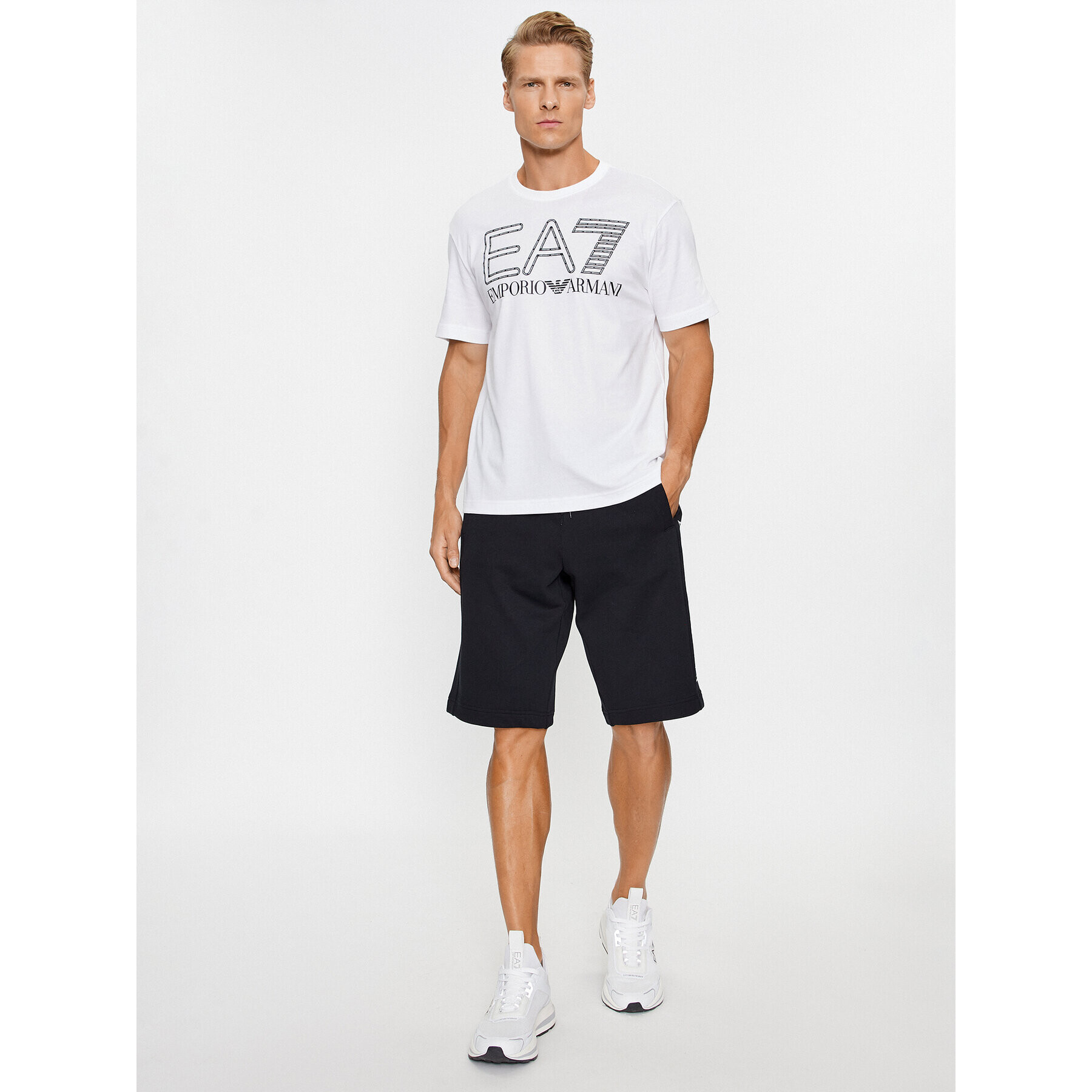 EA7 Emporio Armani Тишърт 6RPT03 PJFFZ 1100 Бял Regular Fit - Pepit.bg