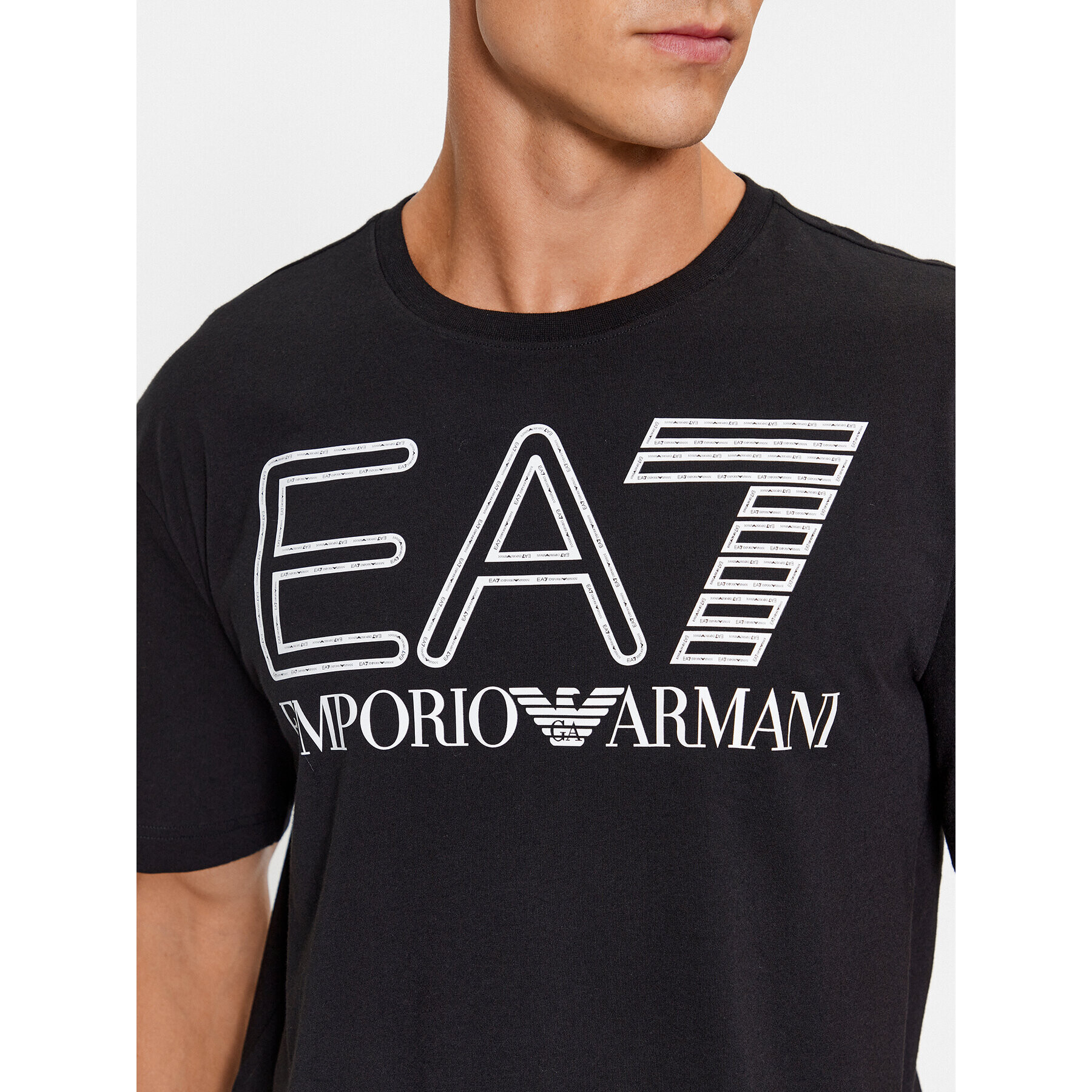 EA7 Emporio Armani Тишърт 6RPT03 PJFFZ 1200 Черен Regular Fit - Pepit.bg