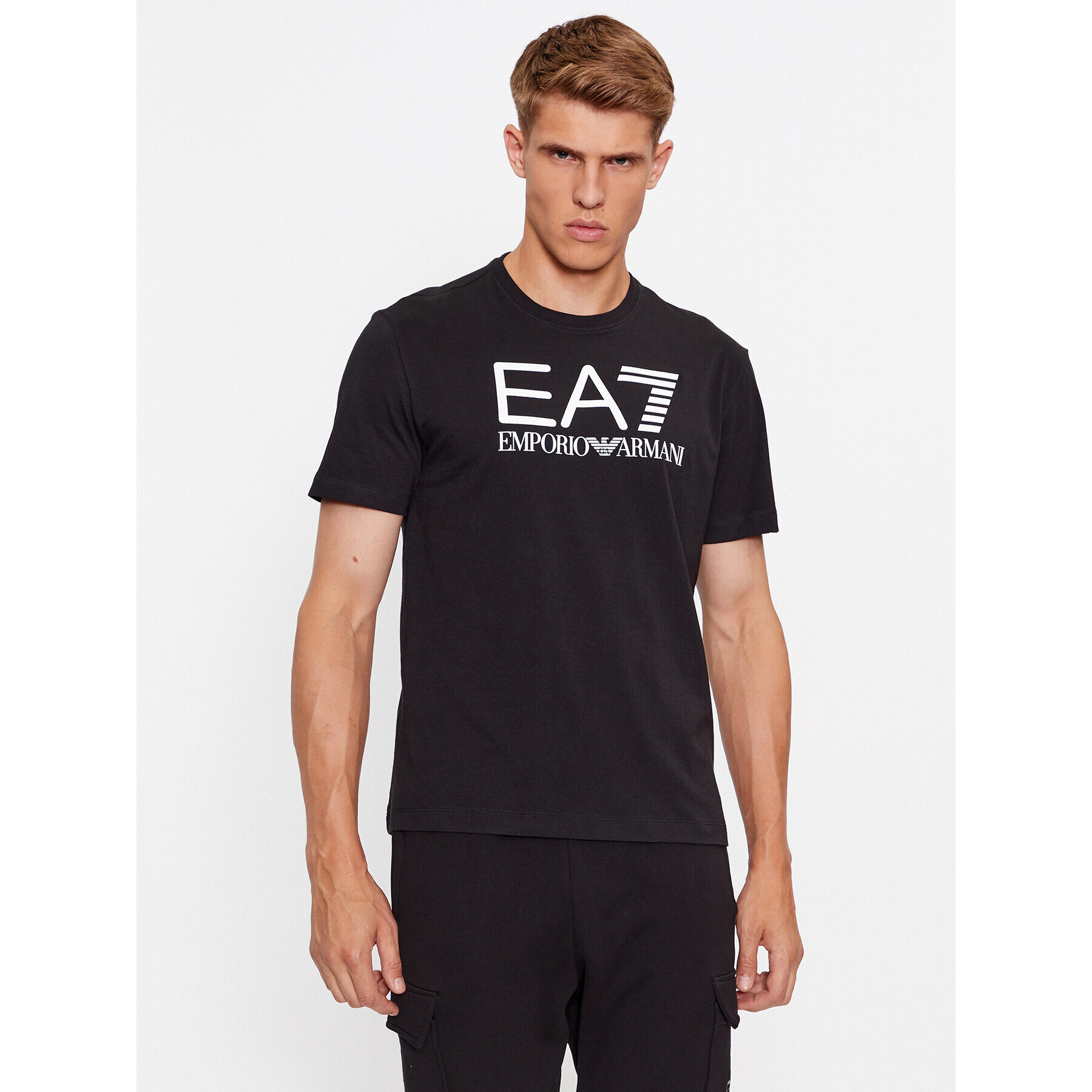 EA7 Emporio Armani Тишърт 6RPT11 PJNVZ 1200 Черен Regular Fit - Pepit.bg