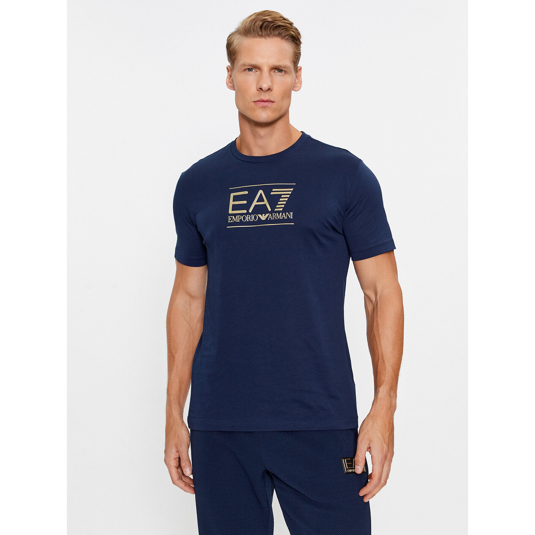 EA7 Emporio Armani Тишърт 6RPT19 PJM9Z 1554 Тъмносин Regular Fit - Pepit.bg