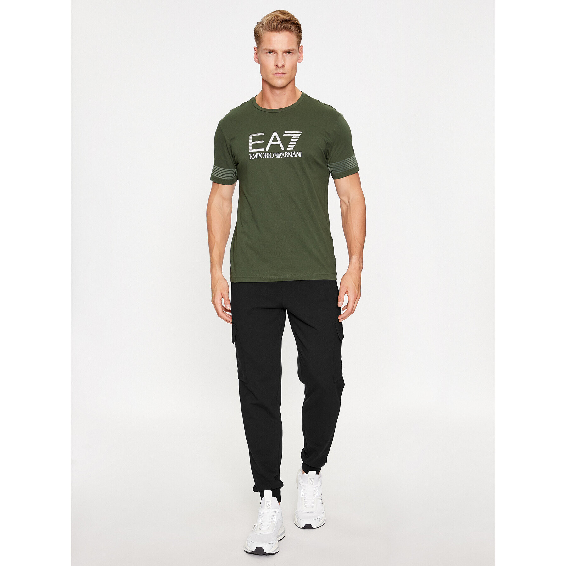 EA7 Emporio Armani Тишърт 6RPT37 PJ3BZ 1845 Зелен Regular Fit - Pepit.bg