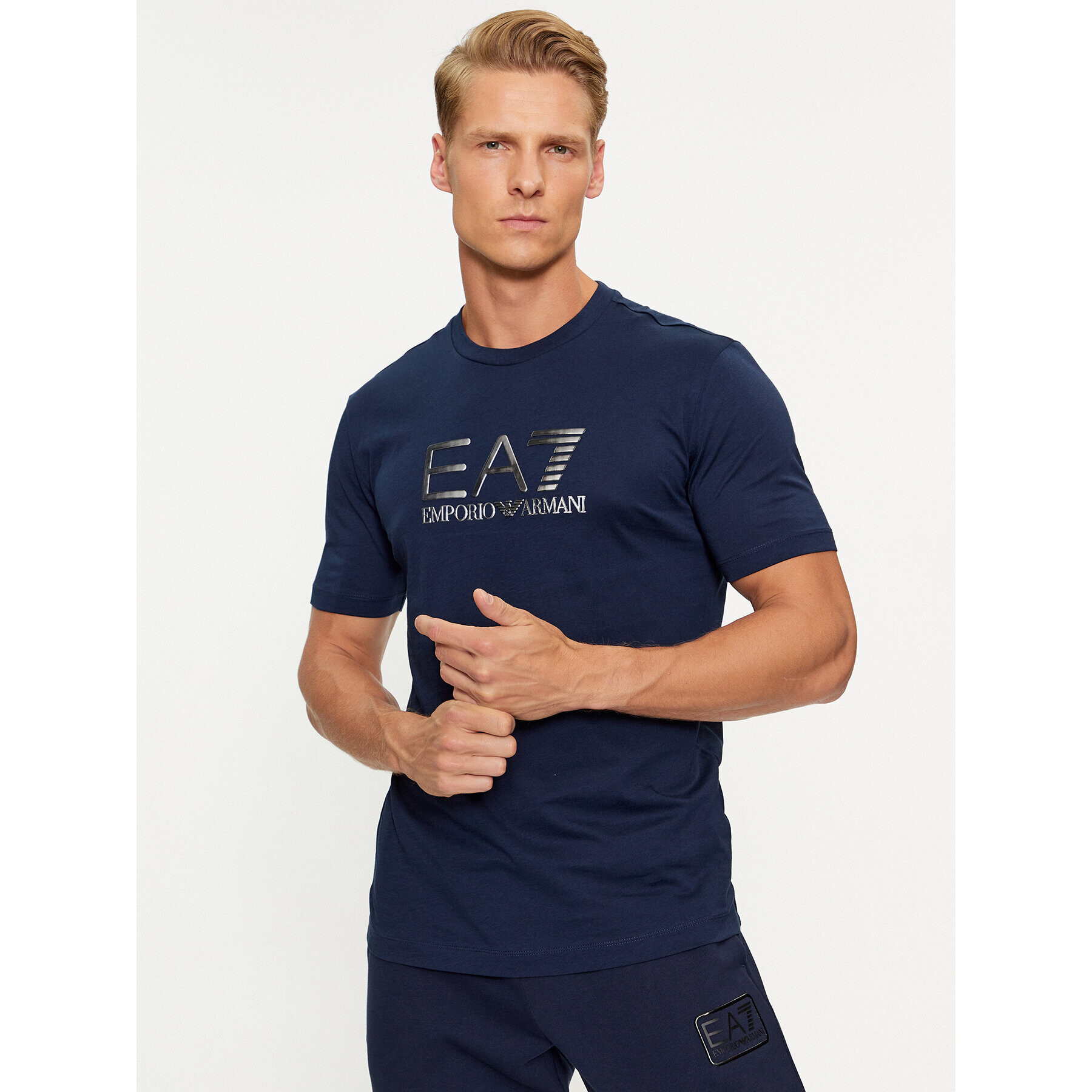 EA7 Emporio Armani Тишърт 6RPT71 PJM9Z 1554 Тъмносин Regular Fit - Pepit.bg