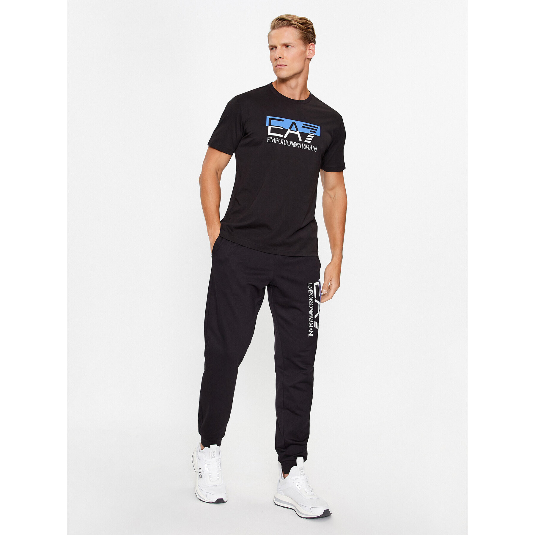 EA7 Emporio Armani Тишърт 6RPT81 PJM9Z 1200 Черен Regular Fit - Pepit.bg